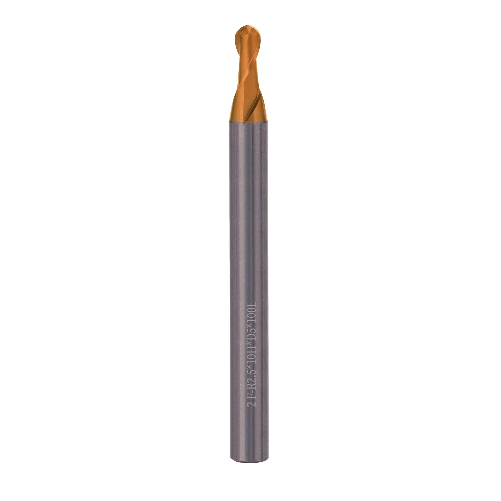 Фреза твердосплавная радиусная H-Tools 5,0x100/10мм d06 2z 60HRC P30 TiSiCrN 6821-050