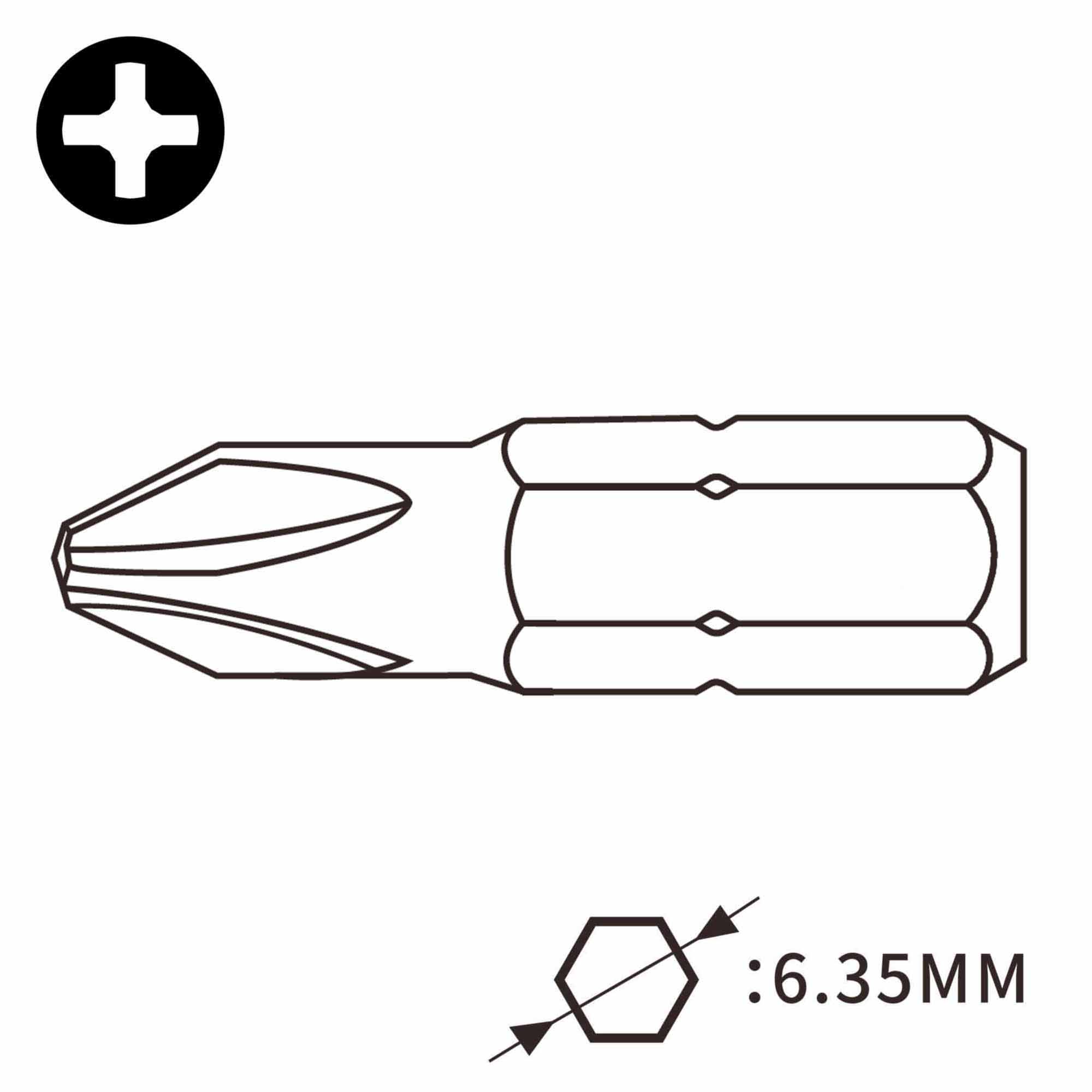 Бита SGS PH4х32мм S2 1шт 6332-PH4