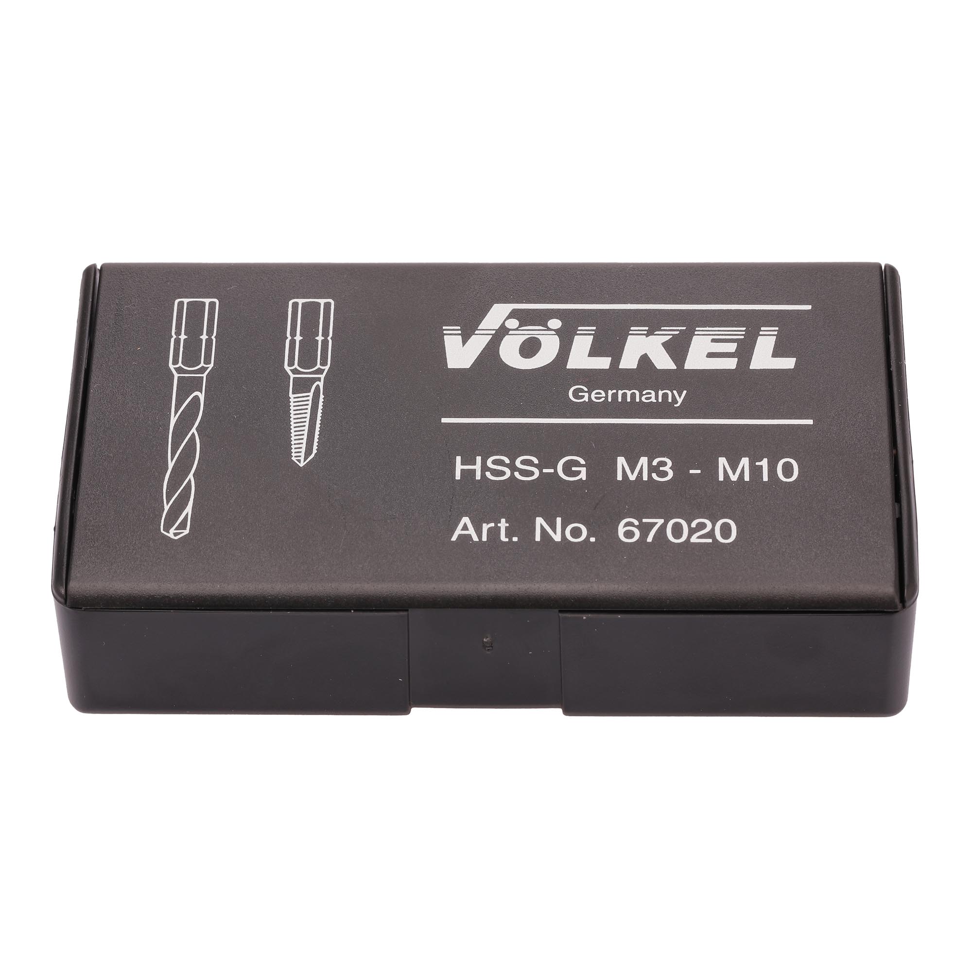 Набор метчиков для шуруповерта M3-M10 (+ сверла) HSS-G 13пр Volkel 67020
