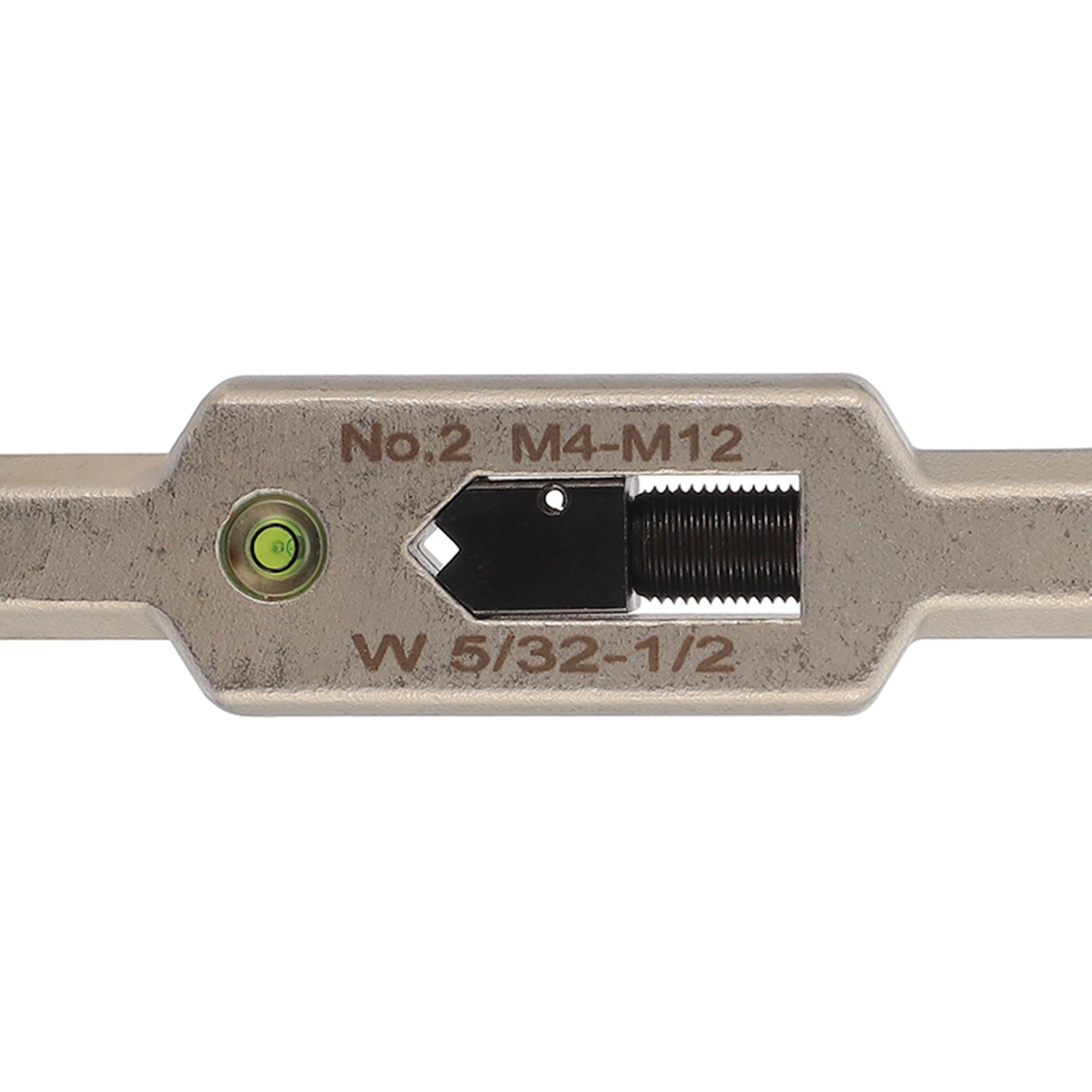 Метчикодержатель с уровнем H-Tools M4-M12 265мм DIN1814 INOX 08802050