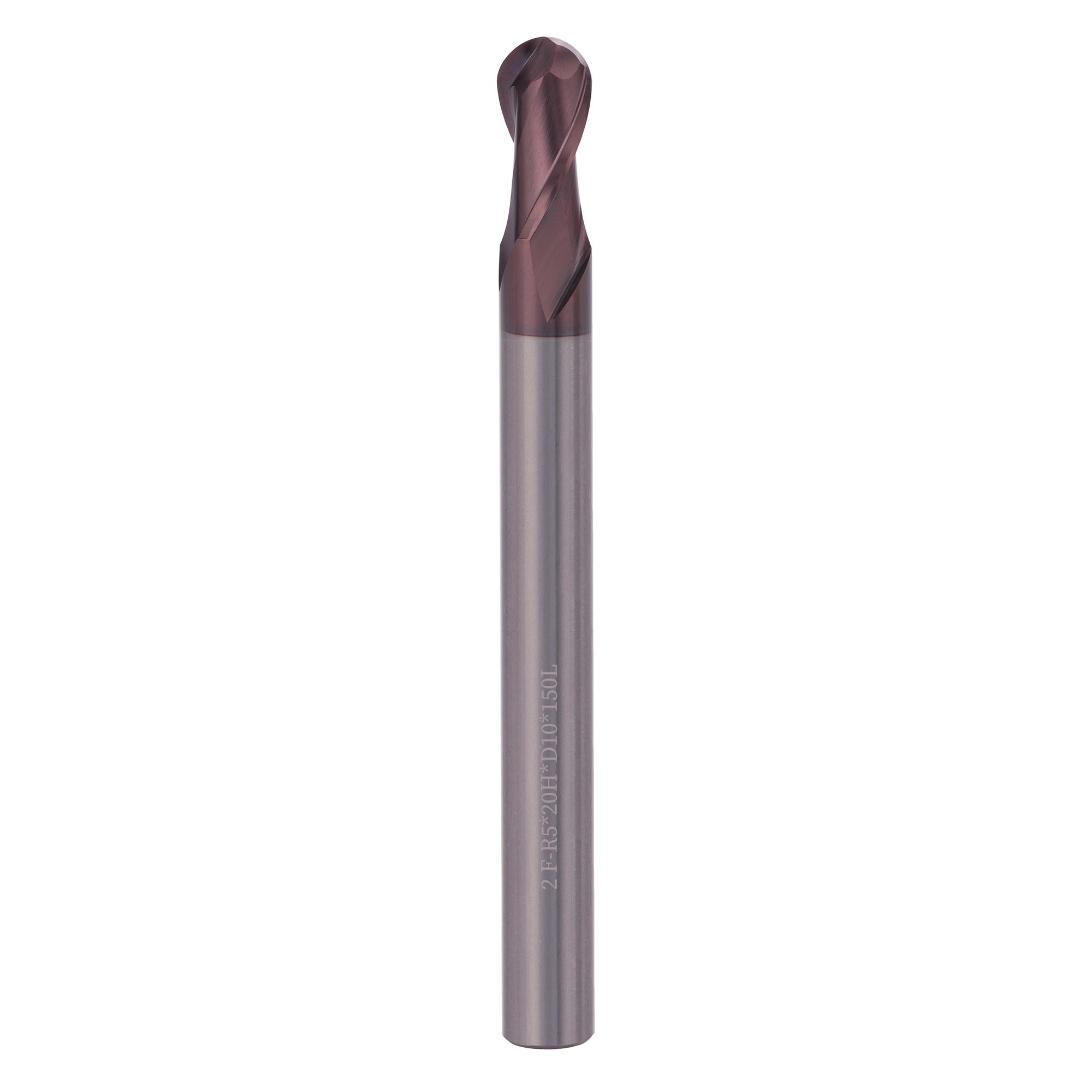 Фреза твердосплавная радиусная H-Tools 10x150/20мм d10 2z 55HRC P20 TiALN 19975-100