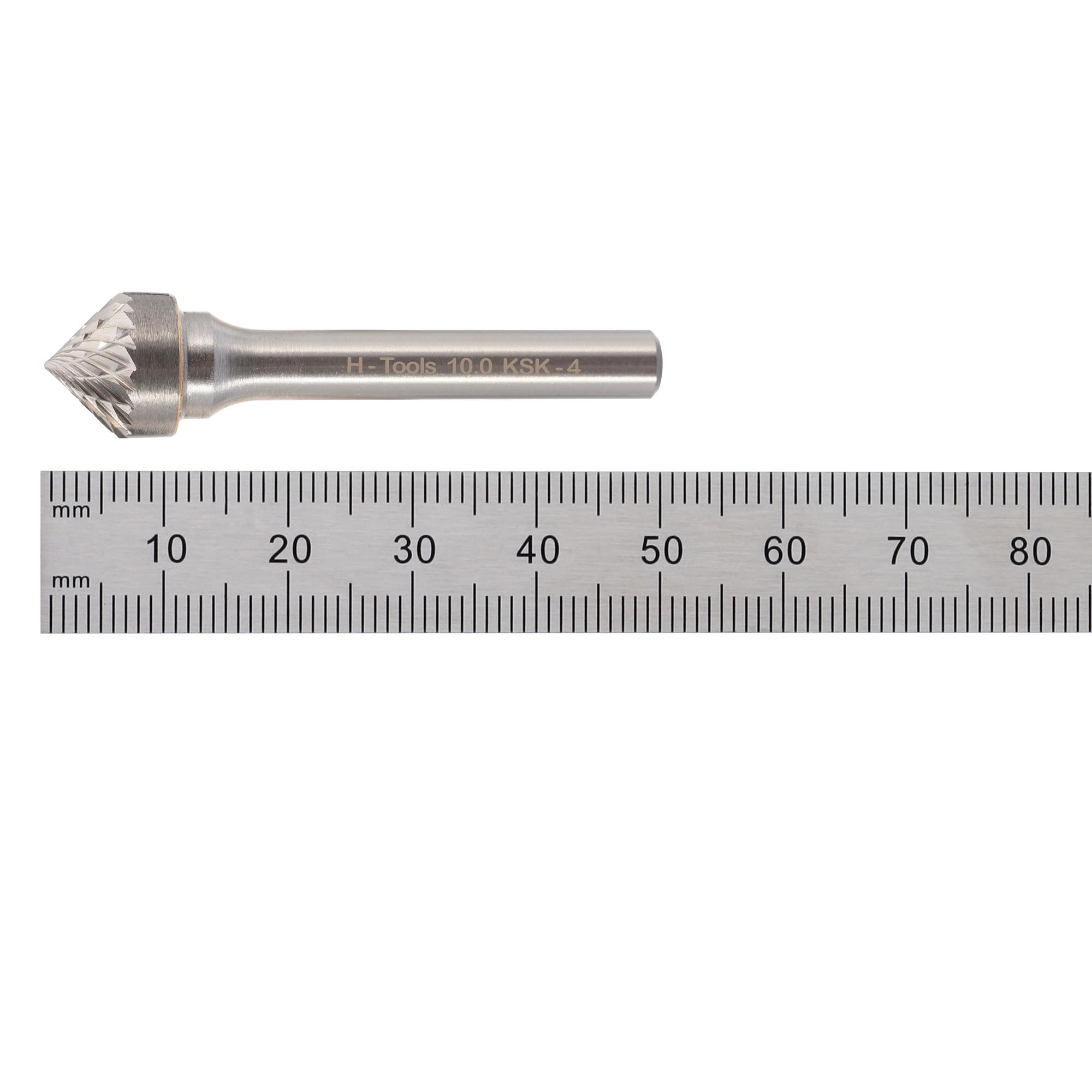 Бор-фреза твердосплавная H-Tools K(KSK) 90° 10,0x5x50x6мм HM 116229HT