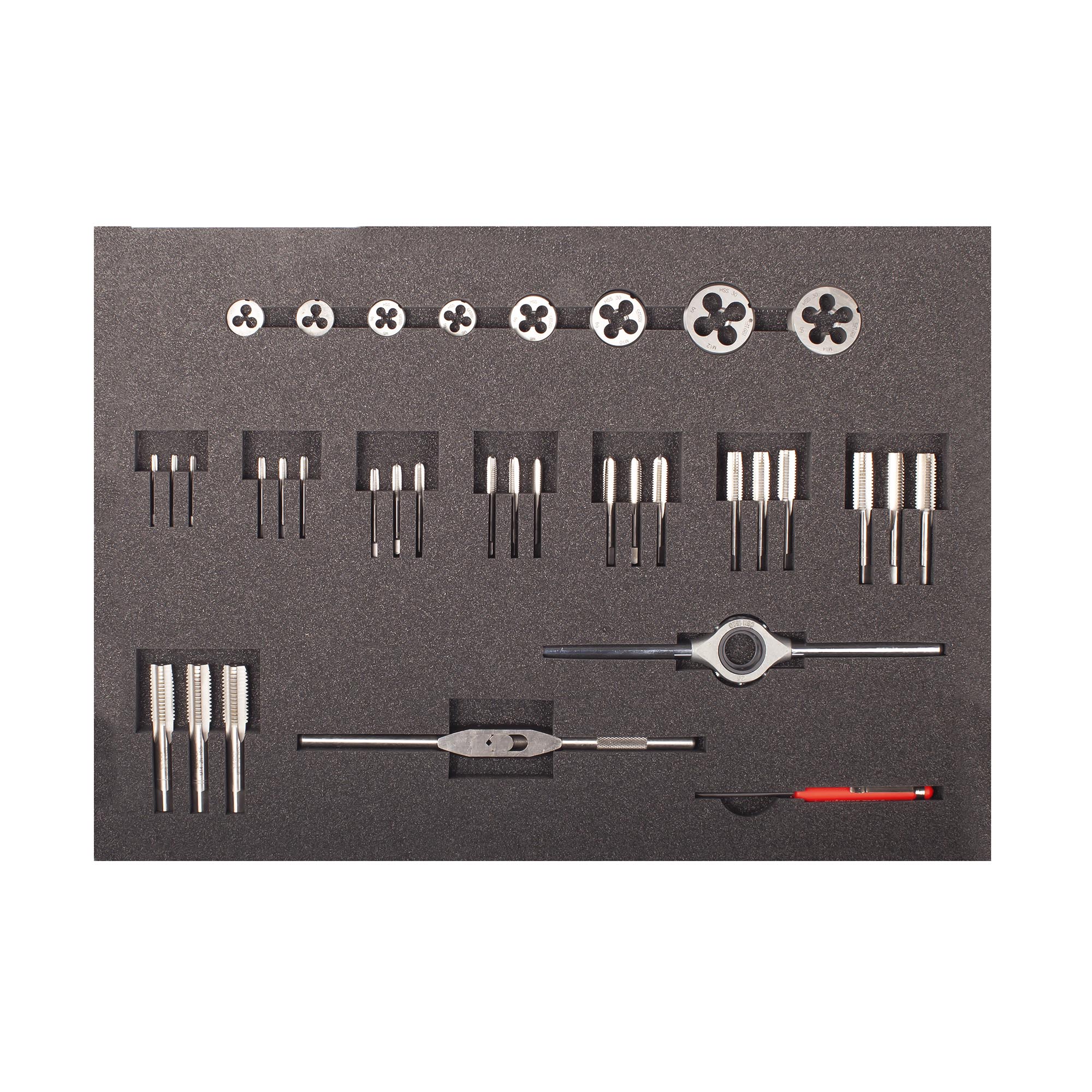 Набор метчиков и плашек Bucovice Tools M3-M30 HSS 70пр 340300