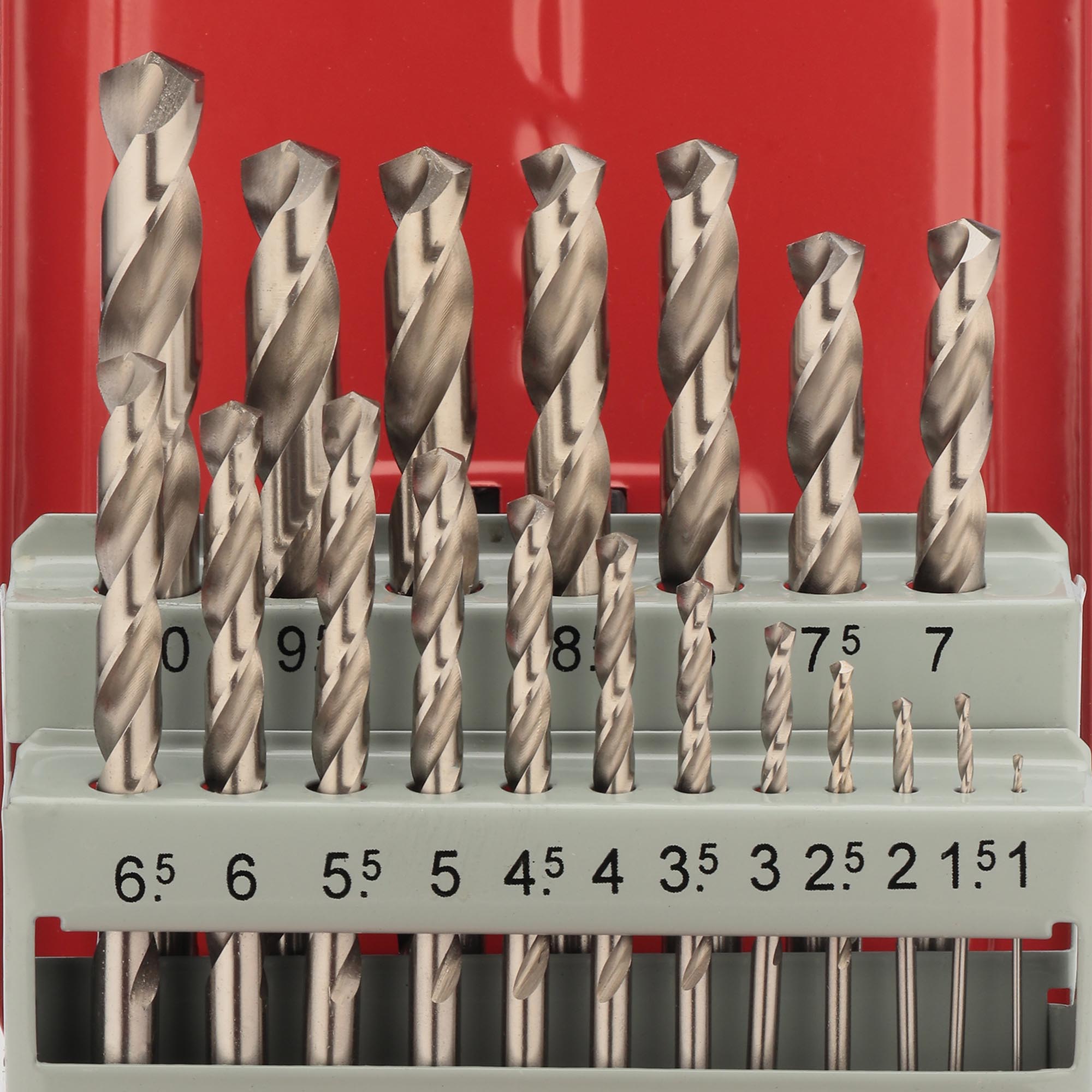 Набор сверл по металлу H-Tools 1-10мм 19шт HSS-G 135° DIN338 214214HT