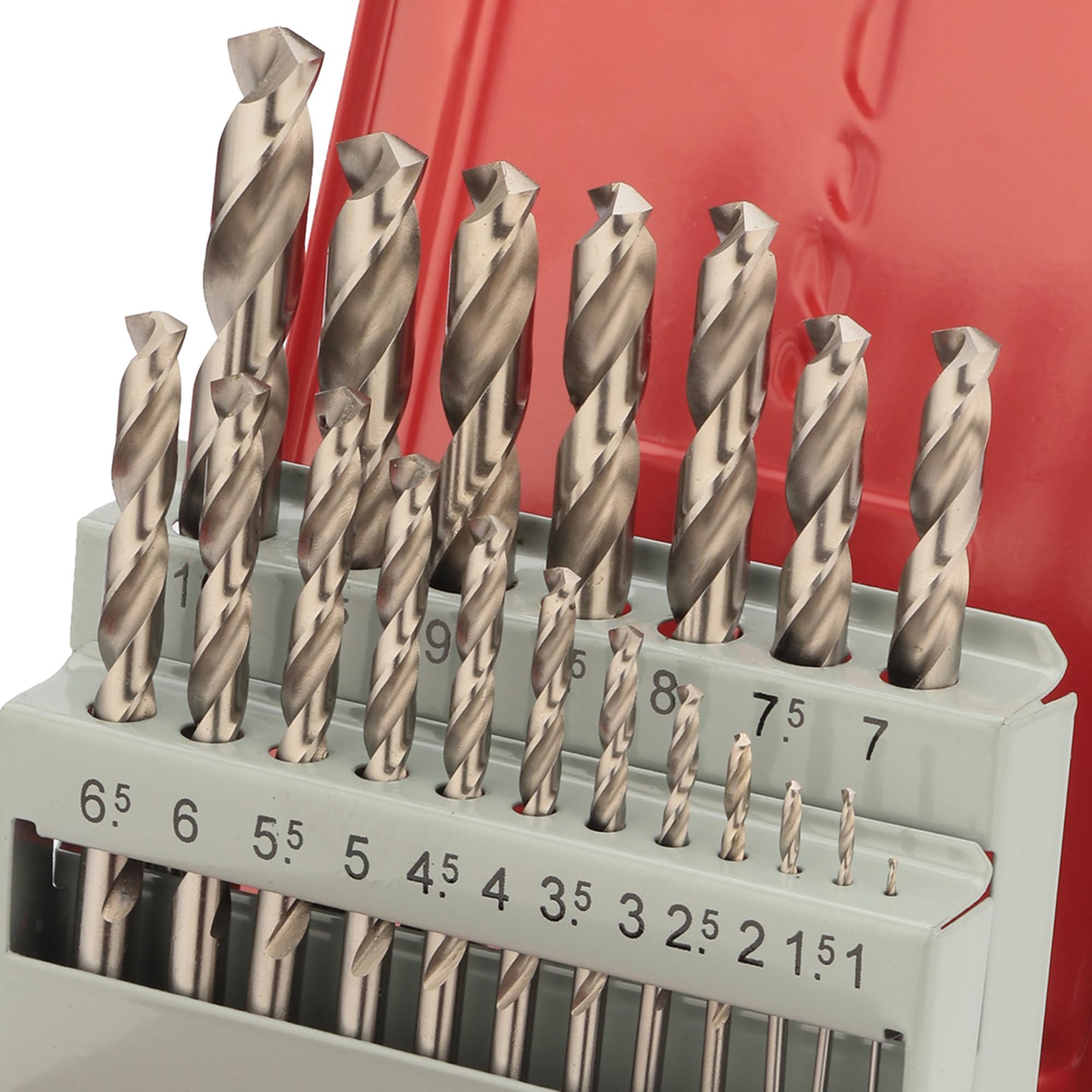 Набор сверл по металлу H-Tools 1-10мм 19шт HSS-G 135° DIN338 214214HT