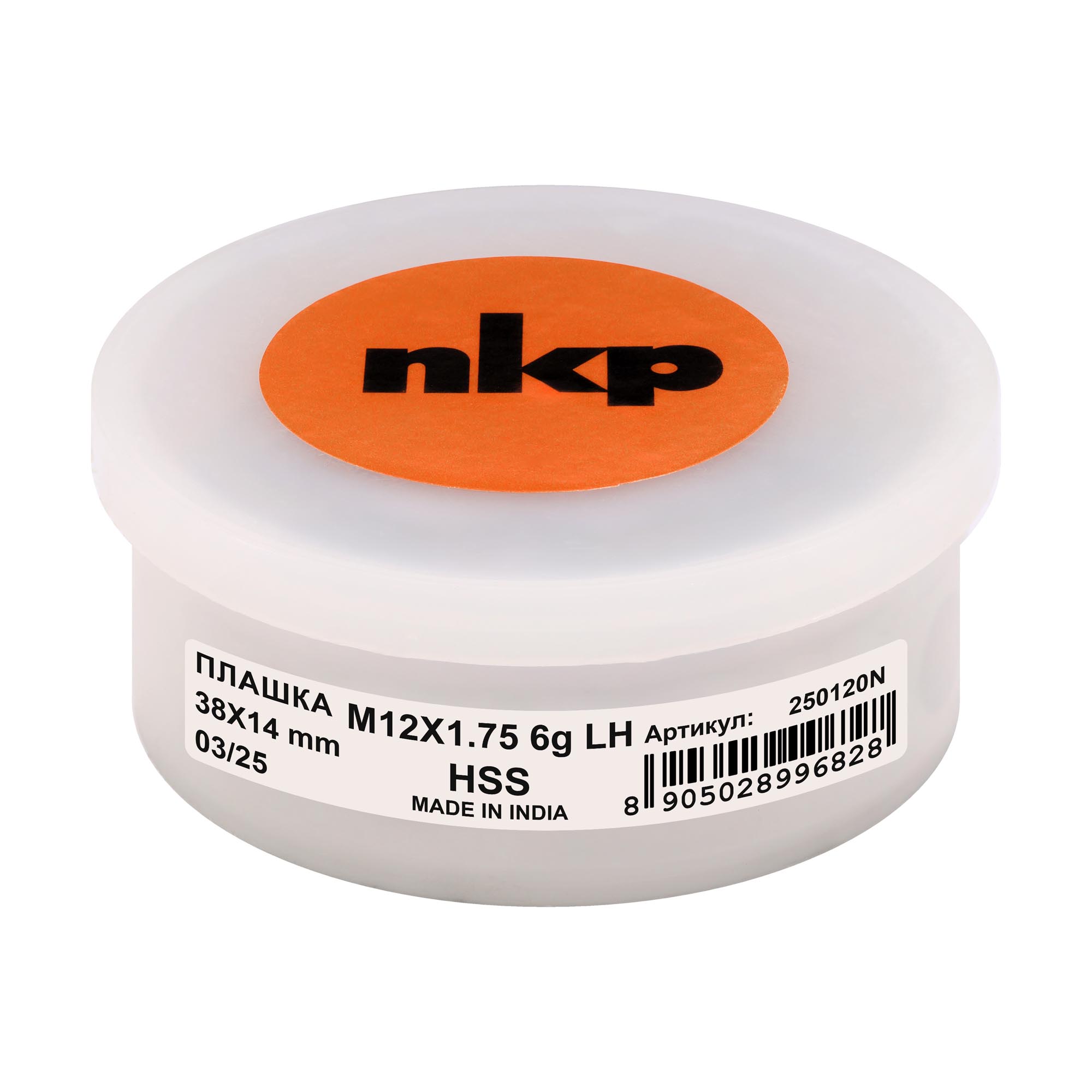Плашка левая NKP М12х1,75 DINEN22568 HSS 6g 38х14мм 250120N