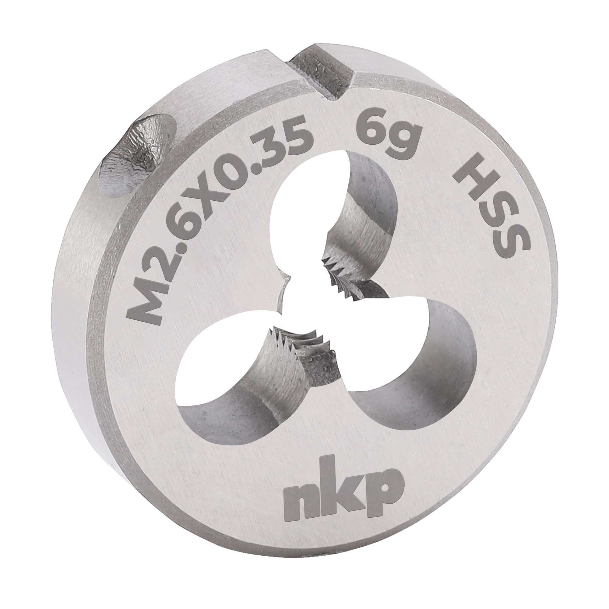 Плашка NKP М2,6х0,35 DINEN22568 HSS 6g 16х5мм 240027N