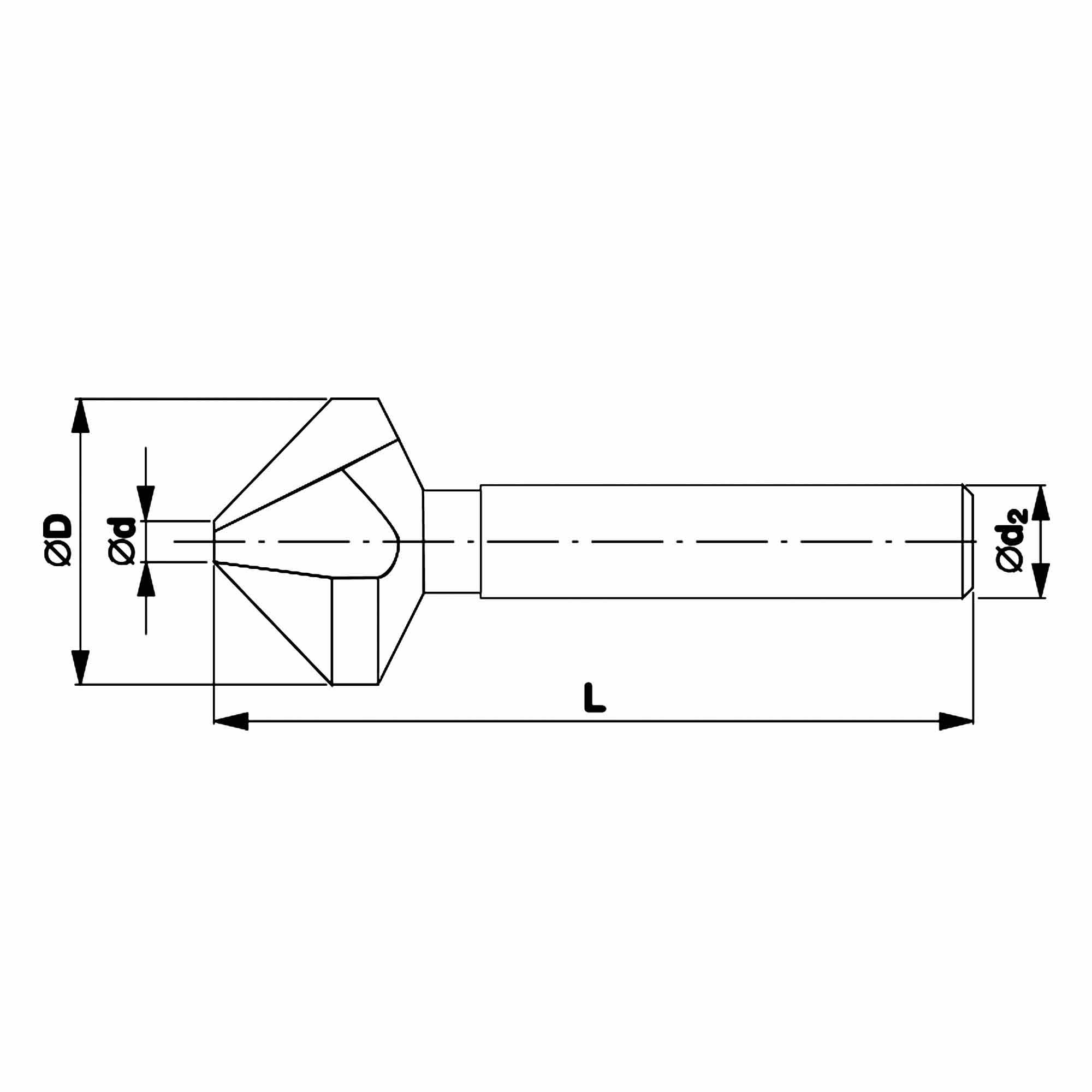 Зенковка по металлу H-Tools 90° 7,0мм HSSE-Co5 745070EHT
