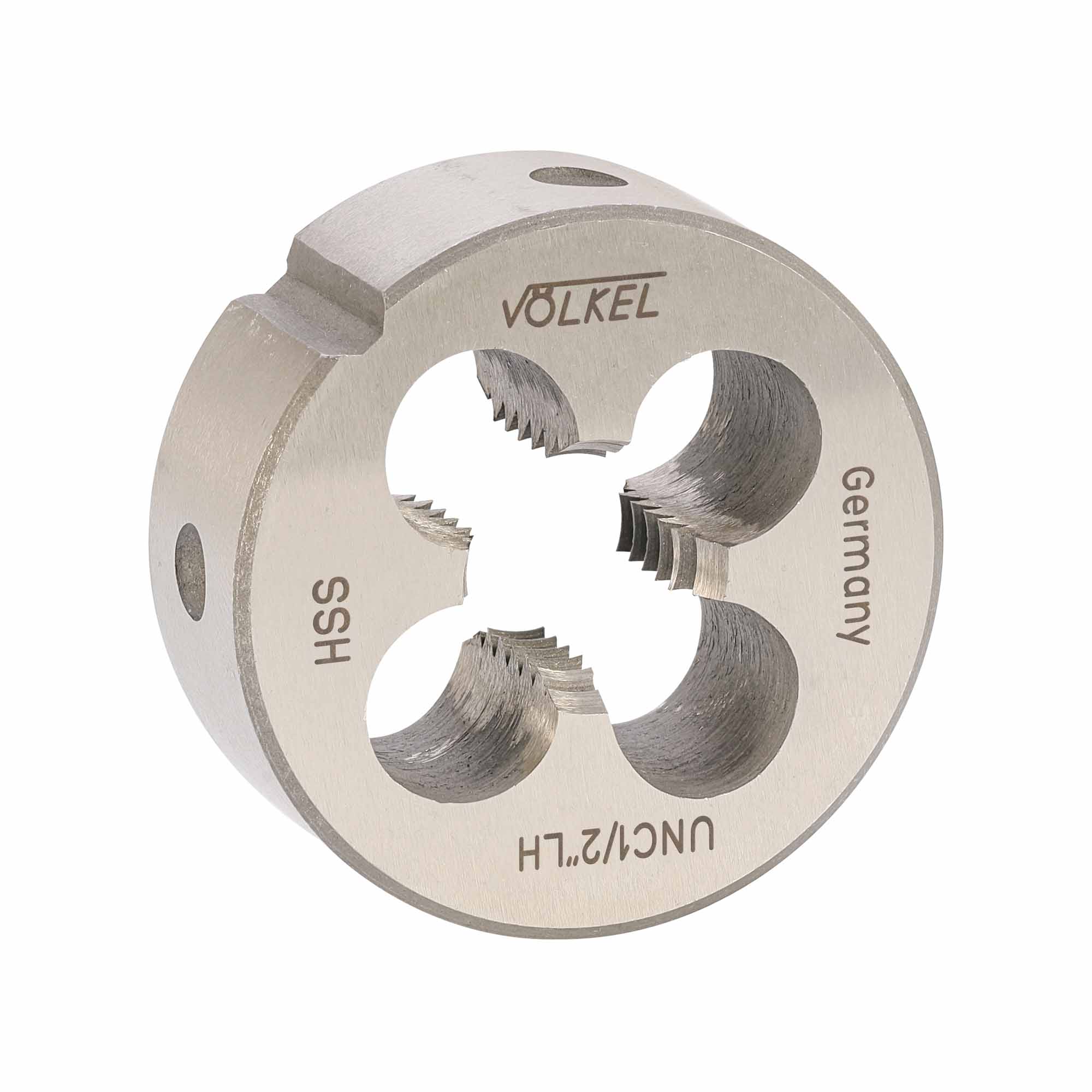 Плашка левая Volkel UNC 1/2"-13 HSS DIN EN 22568 2A 38x14мм V23222