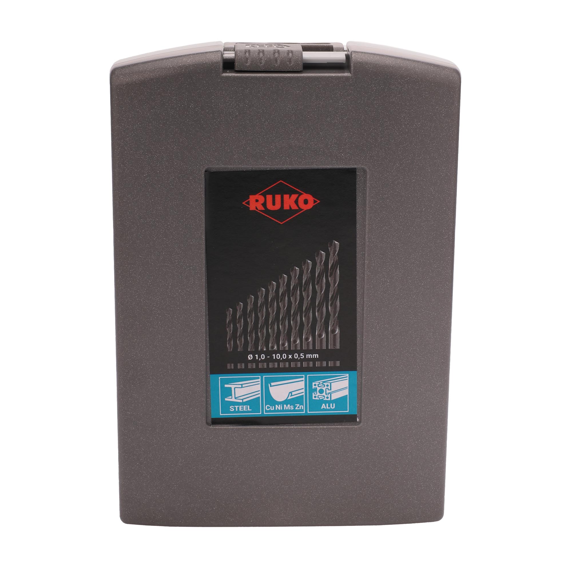 Набор сверл по металлу Ruko 1-10мм 19шт HSS-R 118° DIN338 205212RO