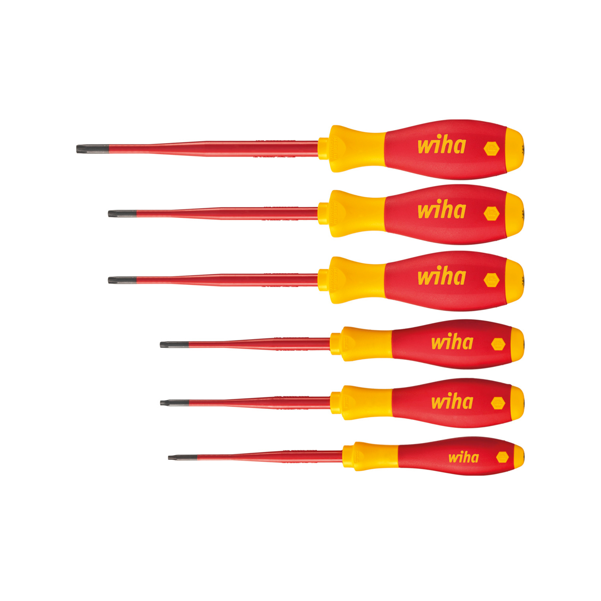 Набор отверток диэлектрических SoftFinish Electric SlimFix 6пр Wiha 3251TR 41245