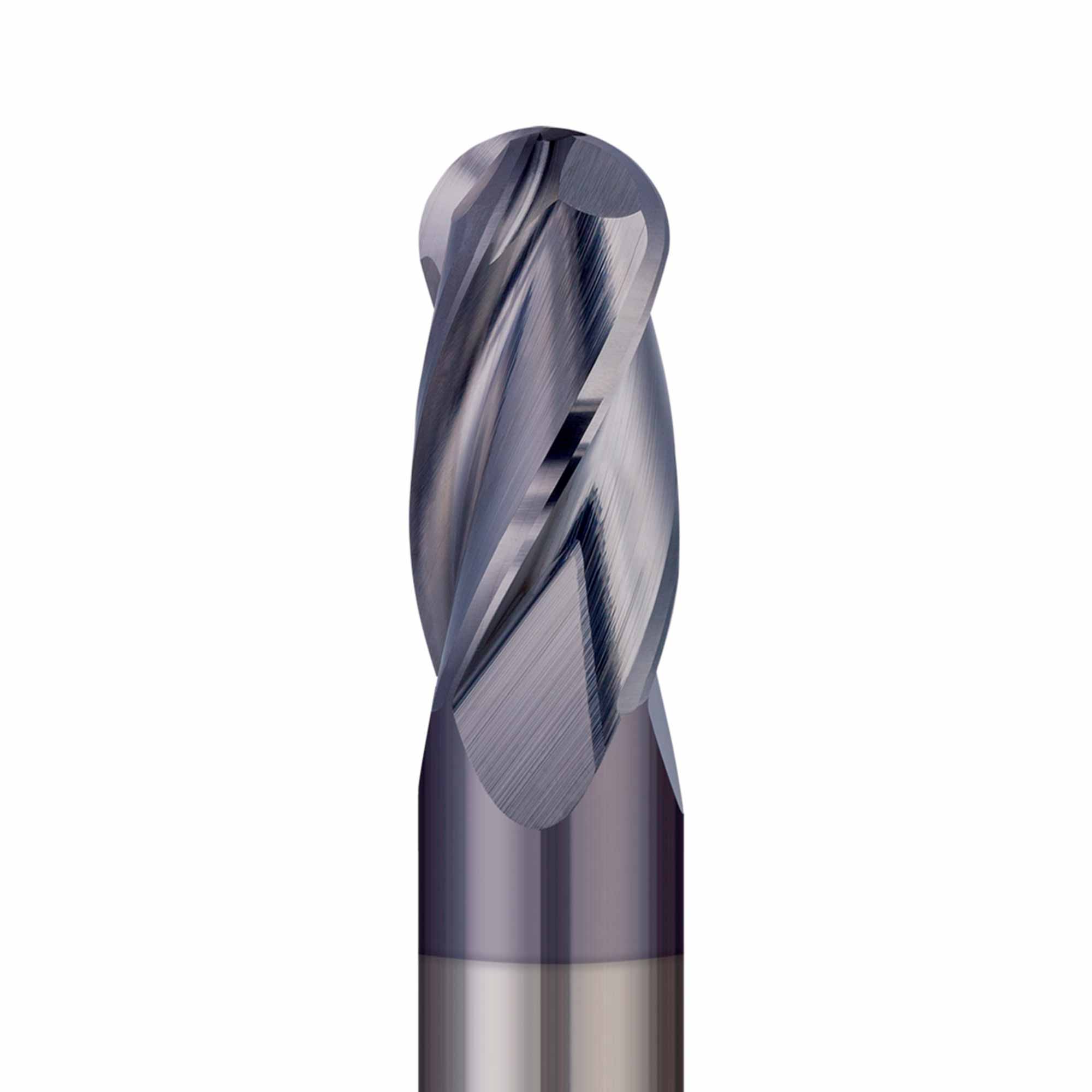 Фреза твердосплавная радиусная H-Tools 5,0x75/10мм d06 4z 55HRC P20 TiALN 19979-050