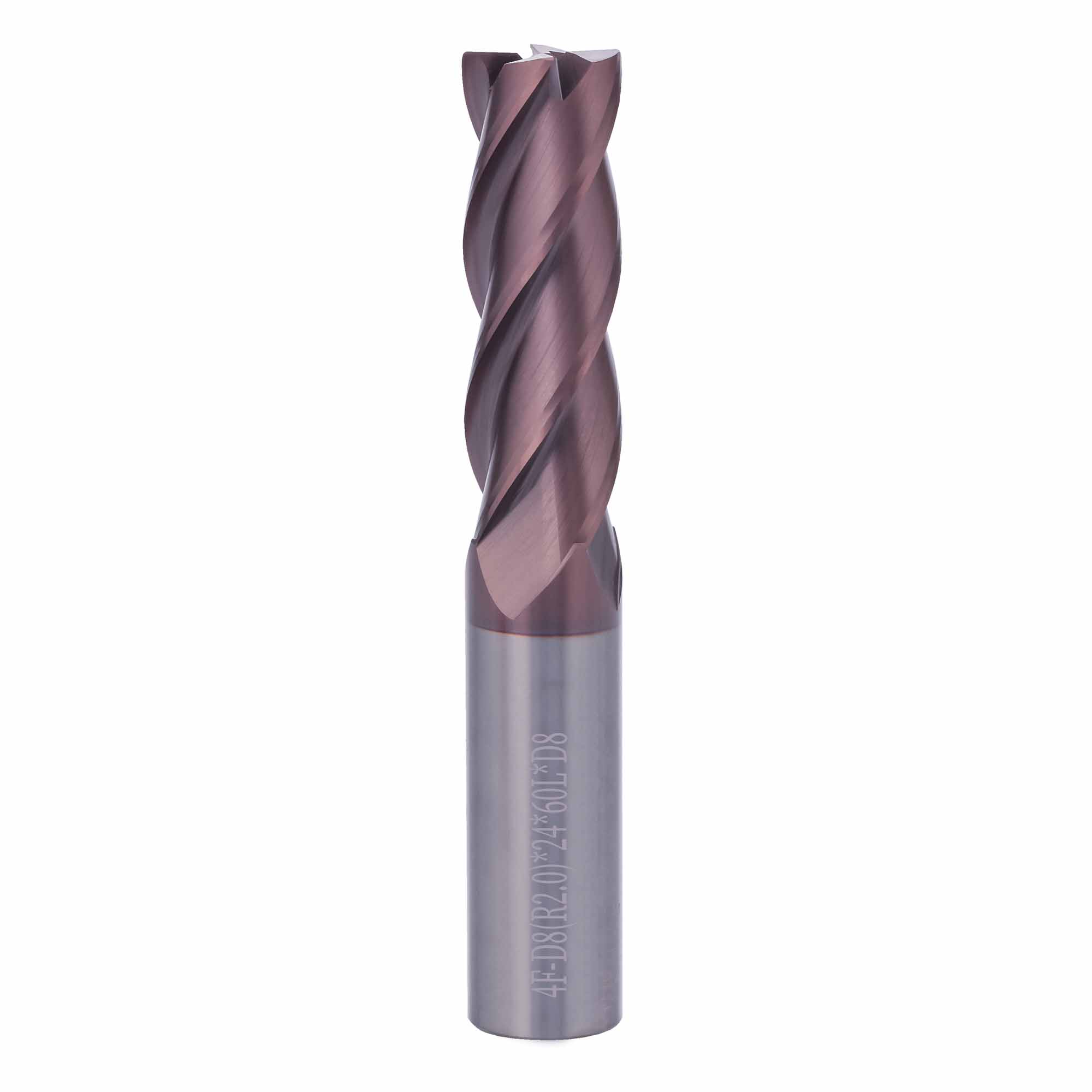 Фреза твердосплавная по металлу H-Tools 8,0x60/24мм d08 4z R2.0 55HRC TiALN 6823-080