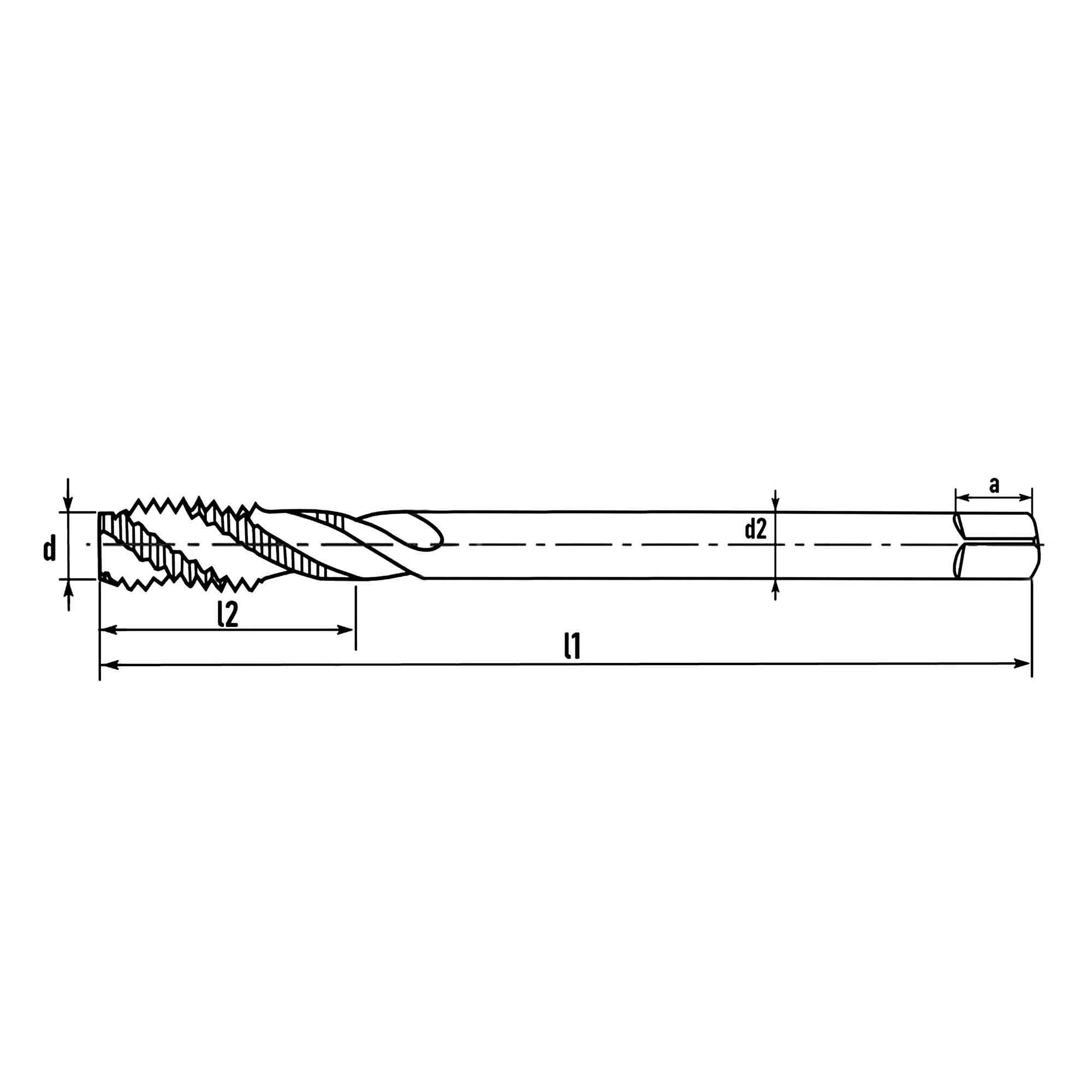 Метчик винтовой машинный H-Tools HSSEPM TiN DIN374C R45 6h М12х1,5 30158THT