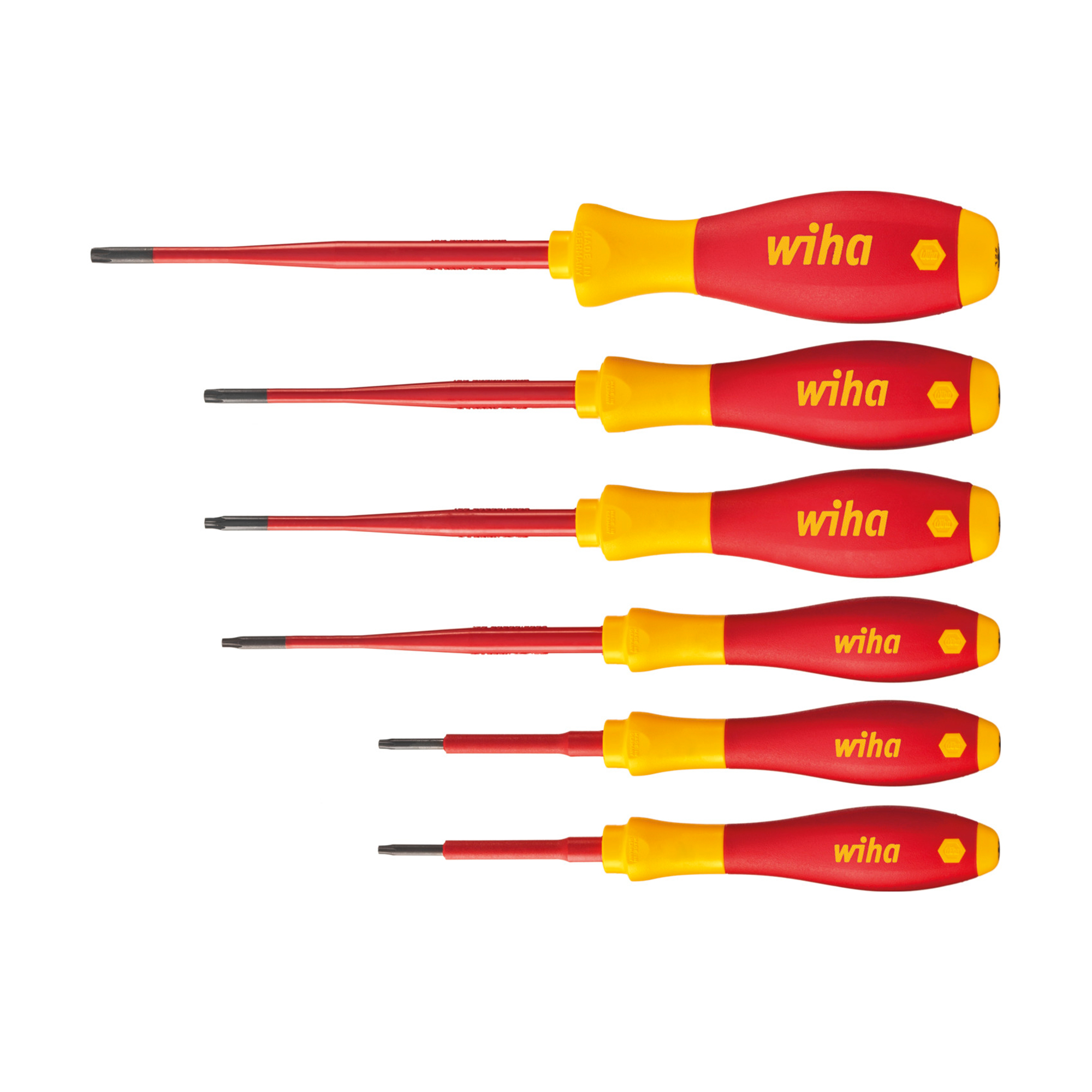 Набор отверток диэлектрических SoftFinish Electric SlimFix 6пр Wiha 3251 36558