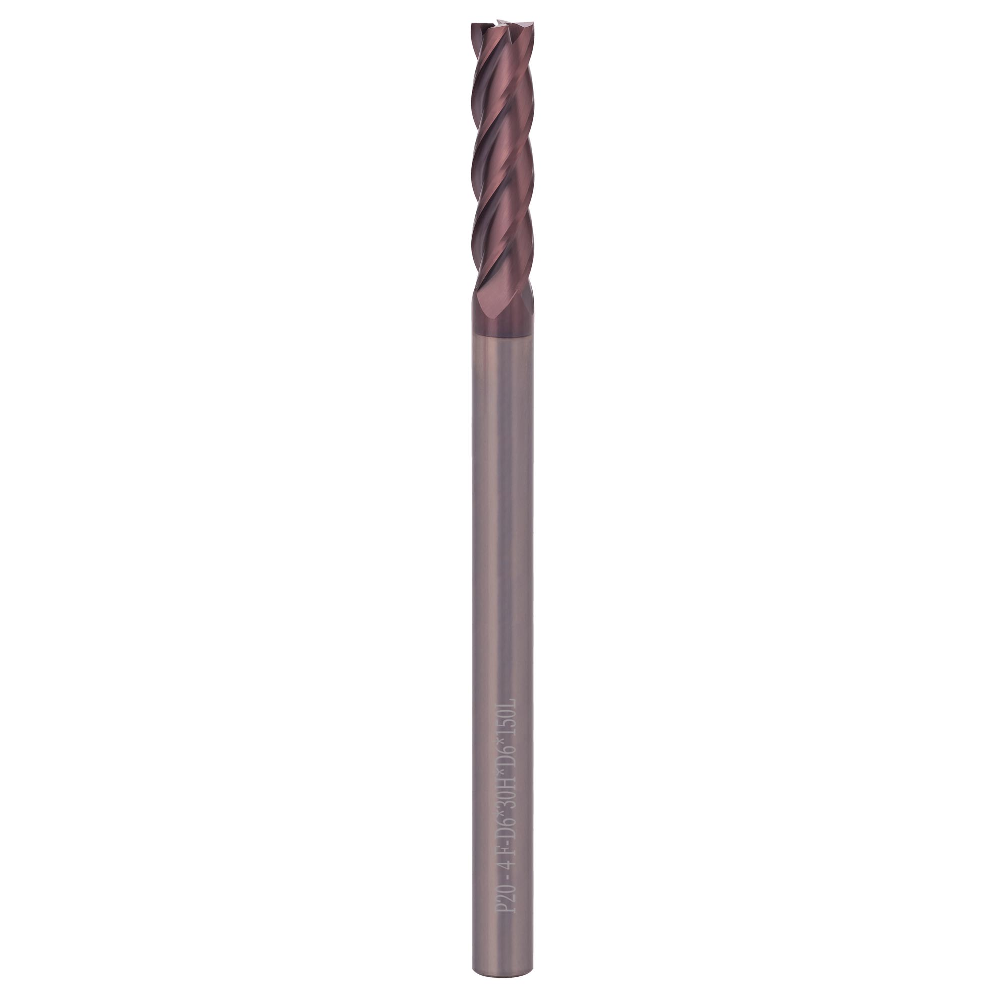 Фреза твердосплавная по металлу H-Tools 6,0x150/30мм d06 4z 55HRC P20 TiALN 19947-060
