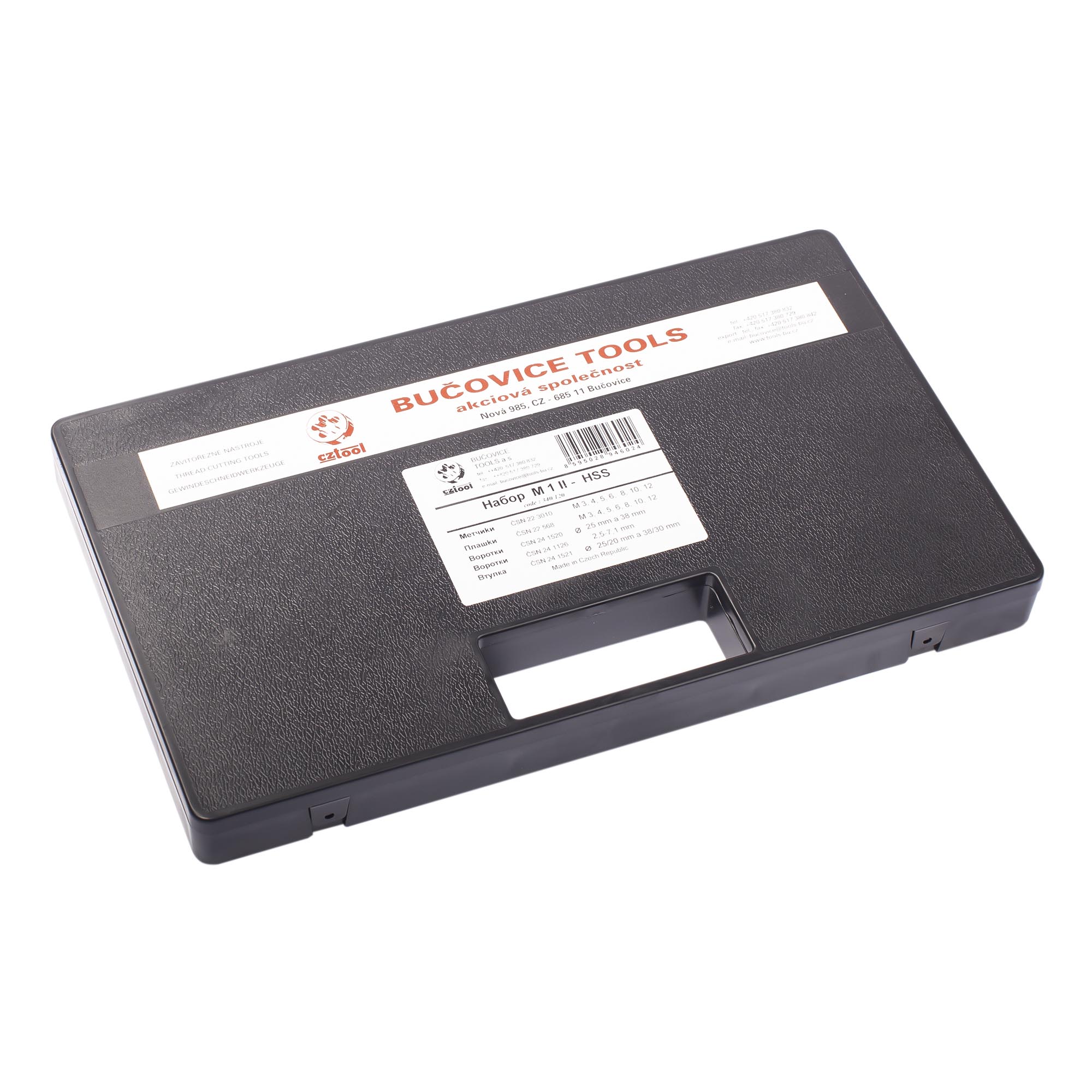 Набор левых метчиков и плашек Bucovice Tools M3-M12 HSS 34пр 350120