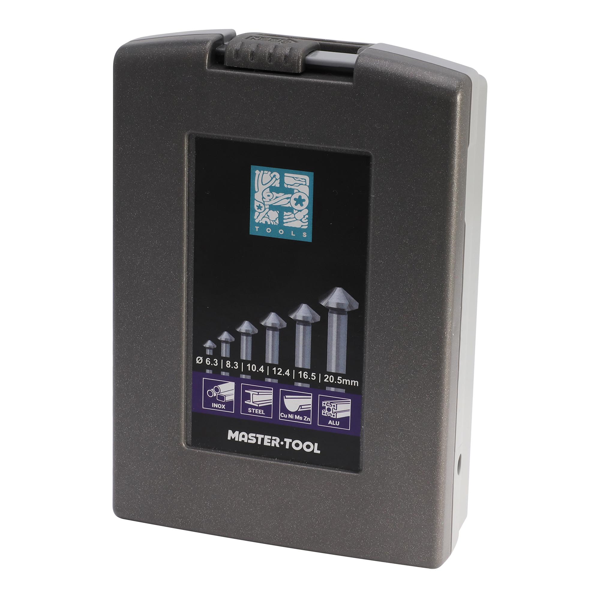 Набор зенковок H-Tools 120° 6,3-20,5мм HSSE-Co5 3z 6шт 890806EHT