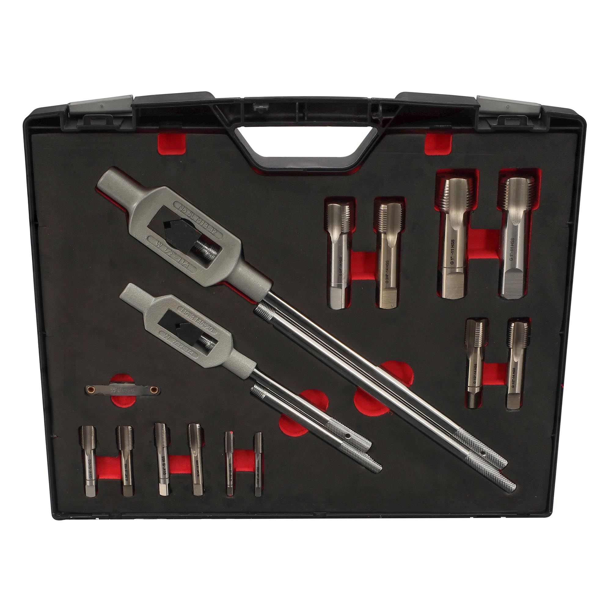 Набор метчиков и плашек H-Tools G(BSP) 1/8"-1,0" HSS-G 27пр 245074HT