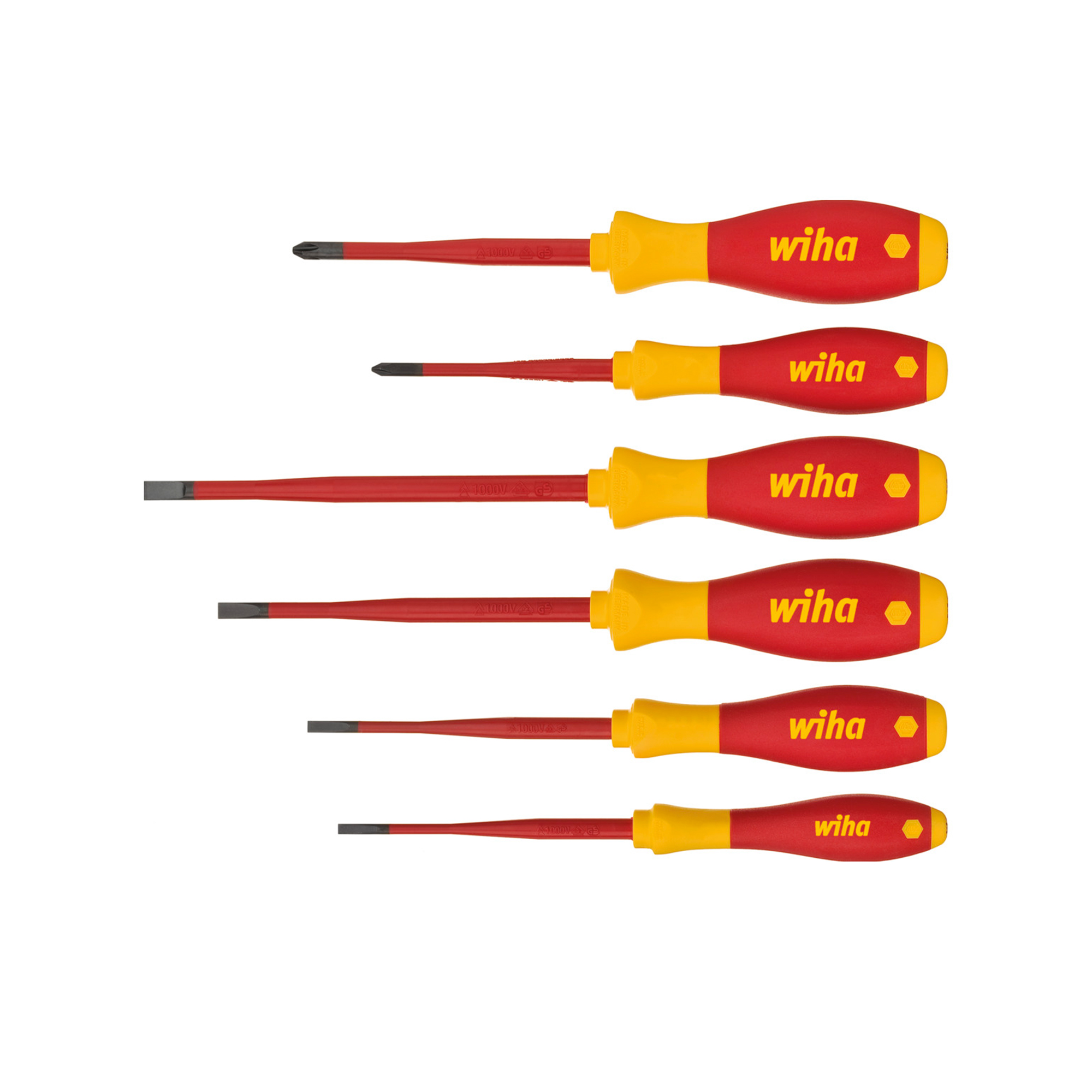 Набор отверток диэлектрических SoftFinish Electric SlimFix 6пр Wiha 3201 35389