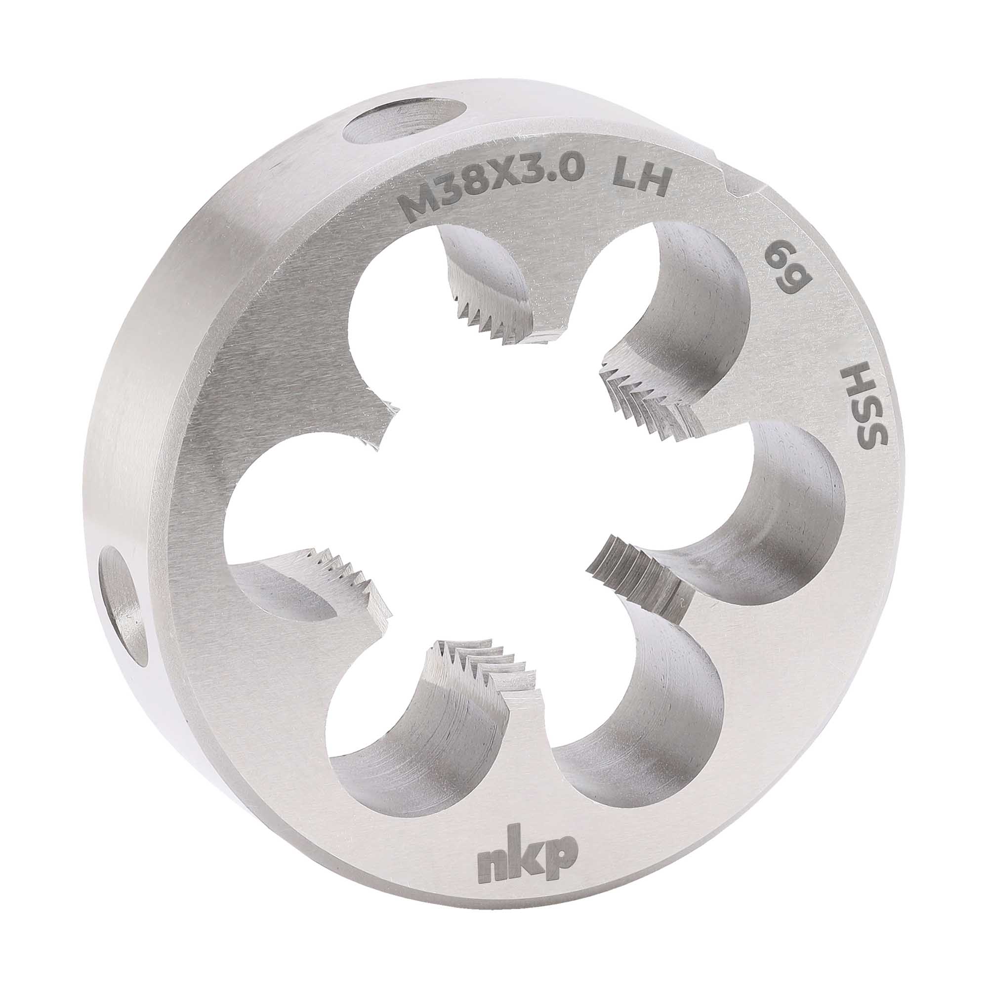 Плашка левая NKP М38х3,0 DINEN22568 HSS 6g 75х30мм 250382N
