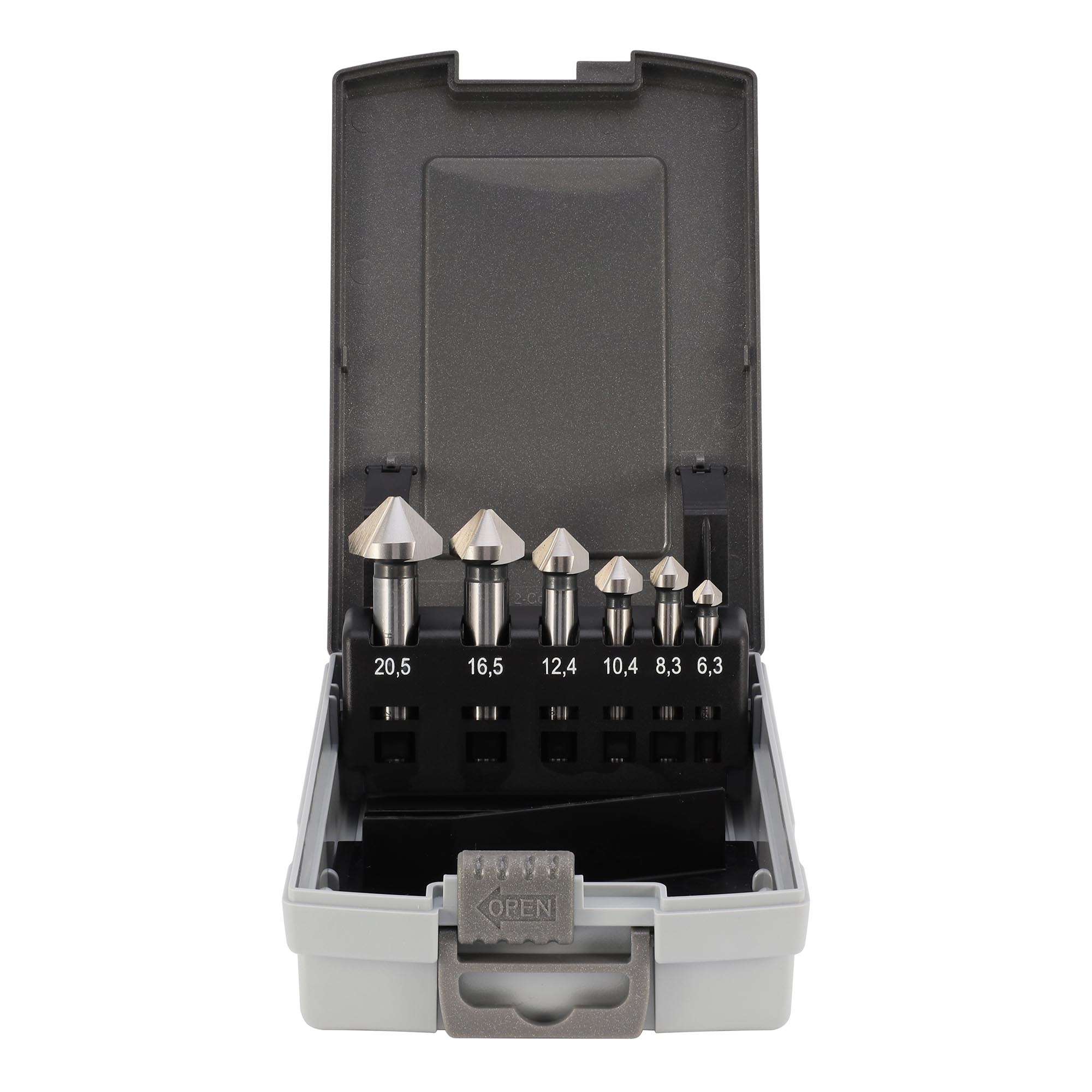 Набор зенковок H-Tools 90° 6,3-20,5мм HSSE-Co5 3z 6шт 745806EHT