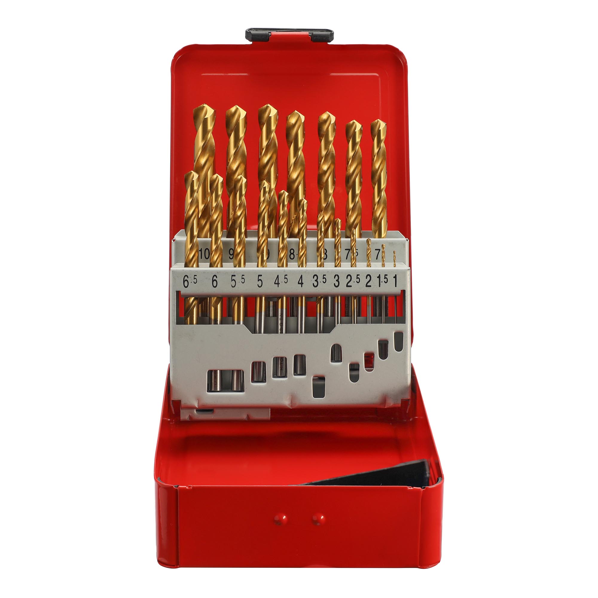 Набор сверл по металлу H-Tools Pro 1-10мм 19шт HSS-G TiN 118° DIN338 250214PRO