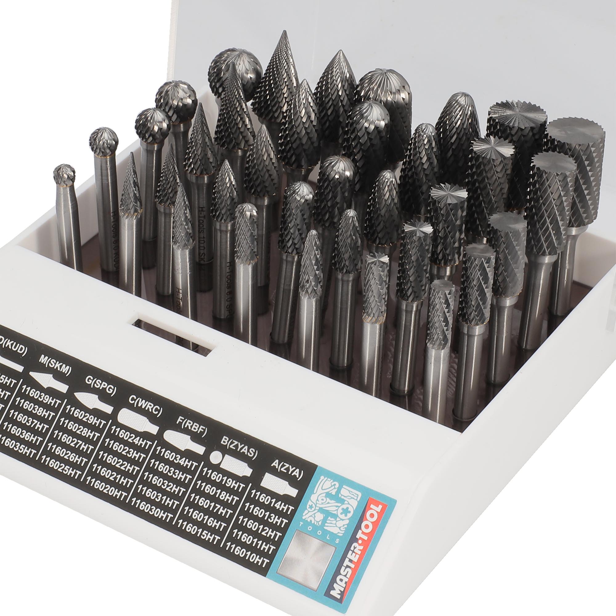 Набор бор-фрез твердосплавных H-Tools 35шт HM S=6мм 116008HT