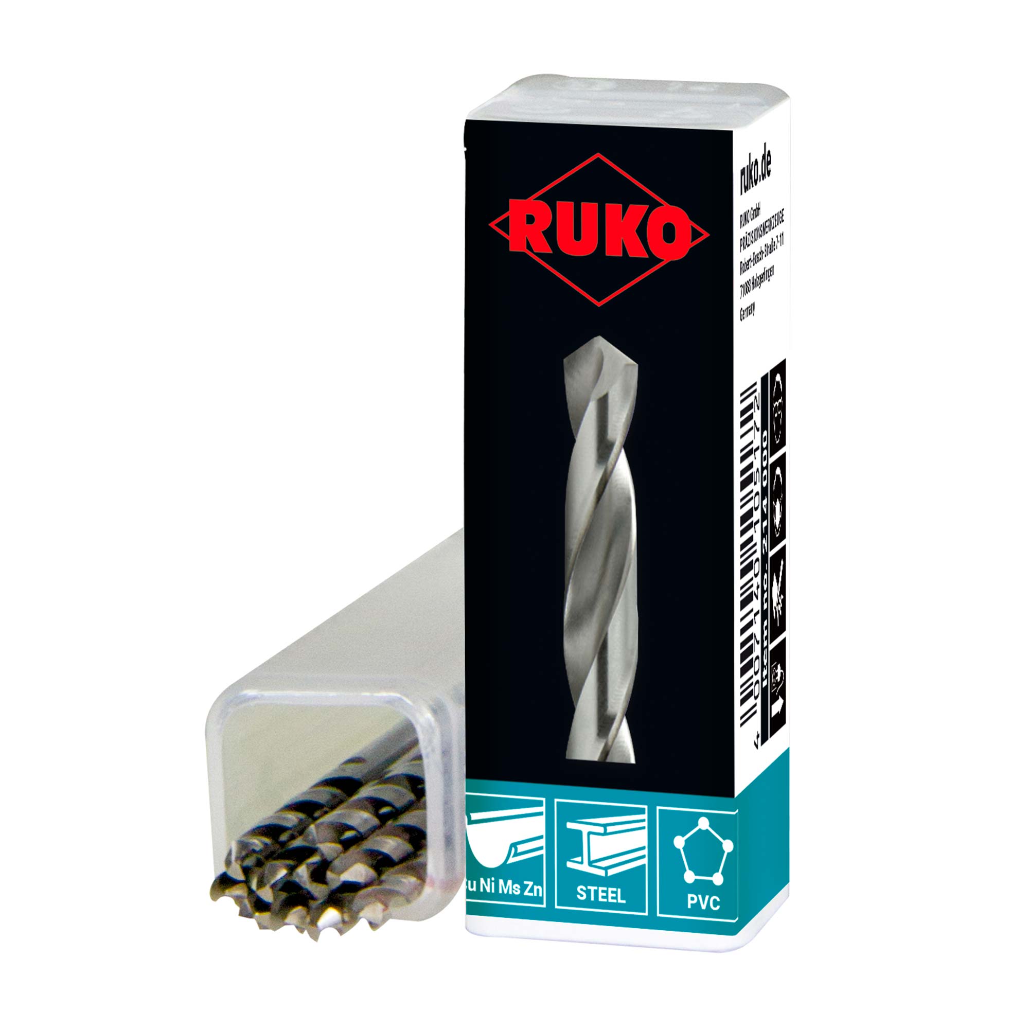 Сверло по металлу Ruko 18,5x198/135мм DIN338 HSS-G h8 5xD 118° 214185