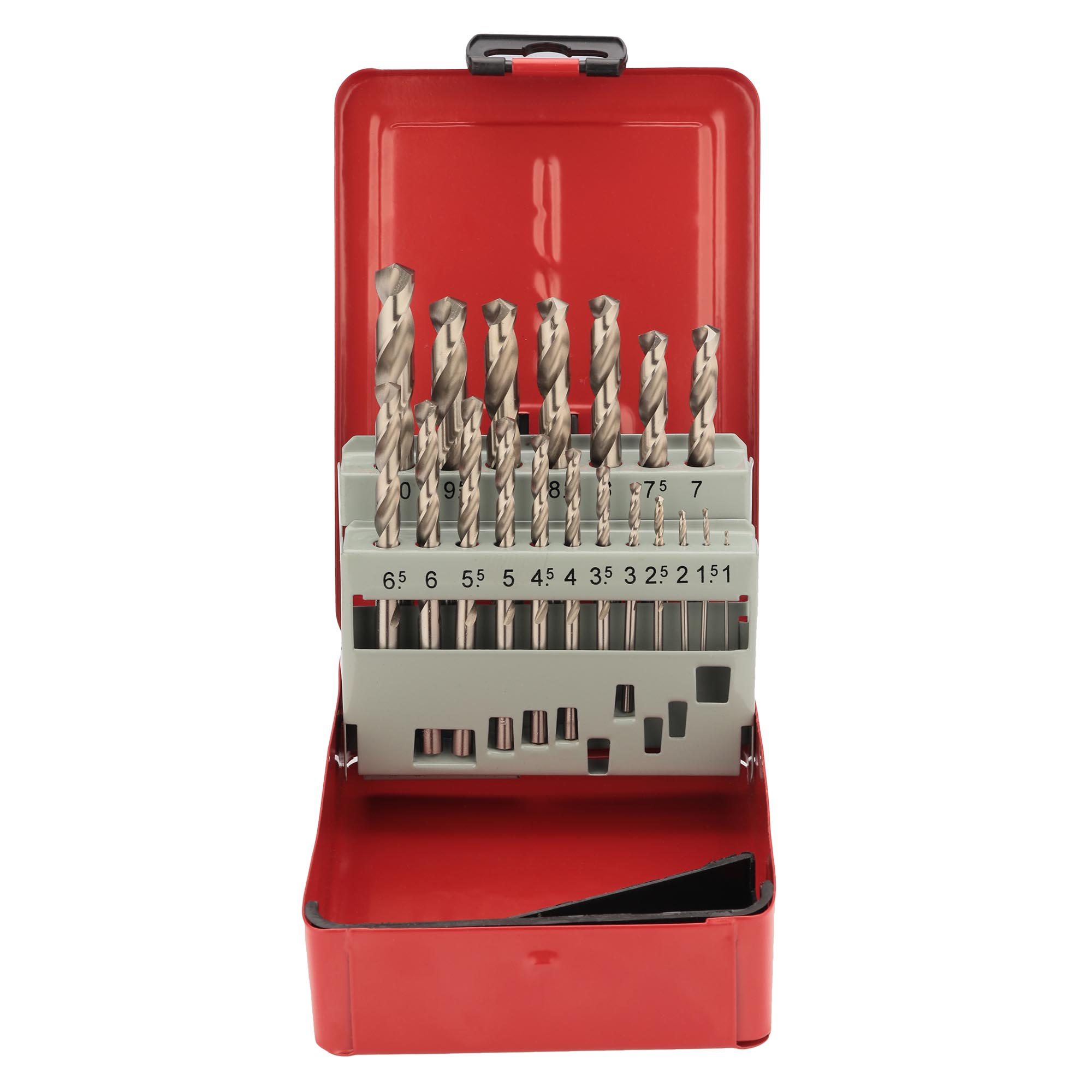 Набор сверл по металлу H-Tools 1-10мм 19шт HSS-G 135° DIN338 214214HT