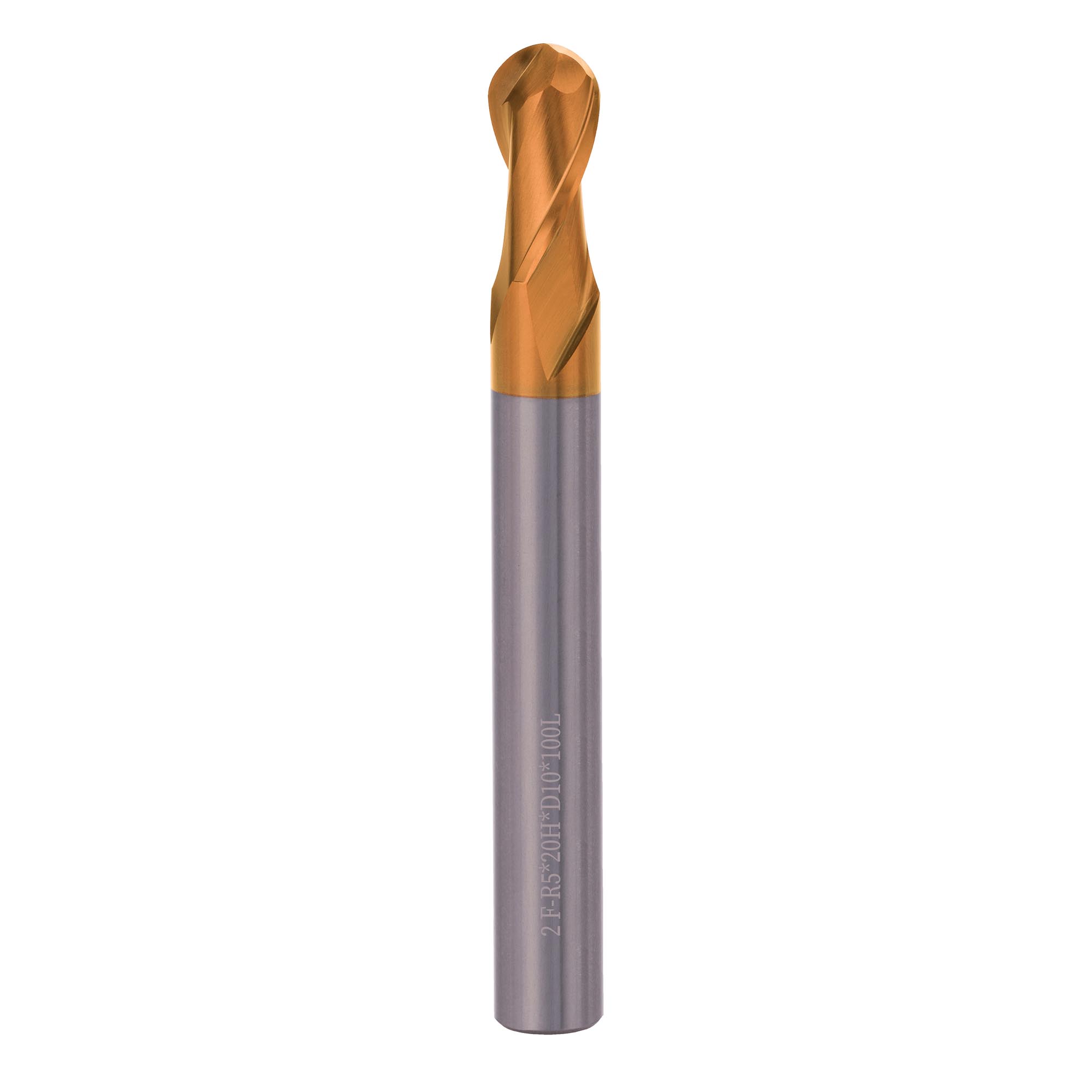 Фреза твердосплавная радиусная H-Tools 10x100/20мм d10 2z 60HRC P30 TiSiCrN 6821-100