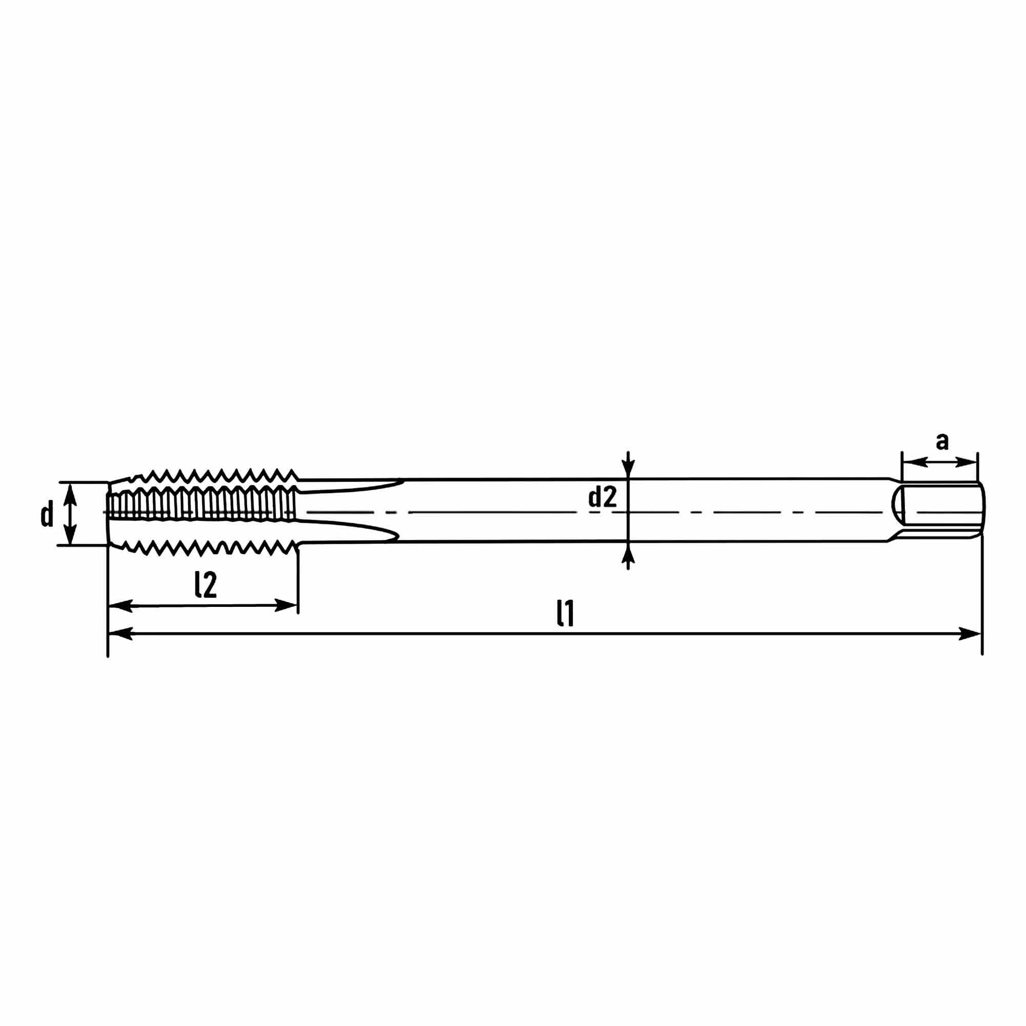 Метчик гаечный H-Tools HSSE DIN357 6h М12х1,75 243120EHT