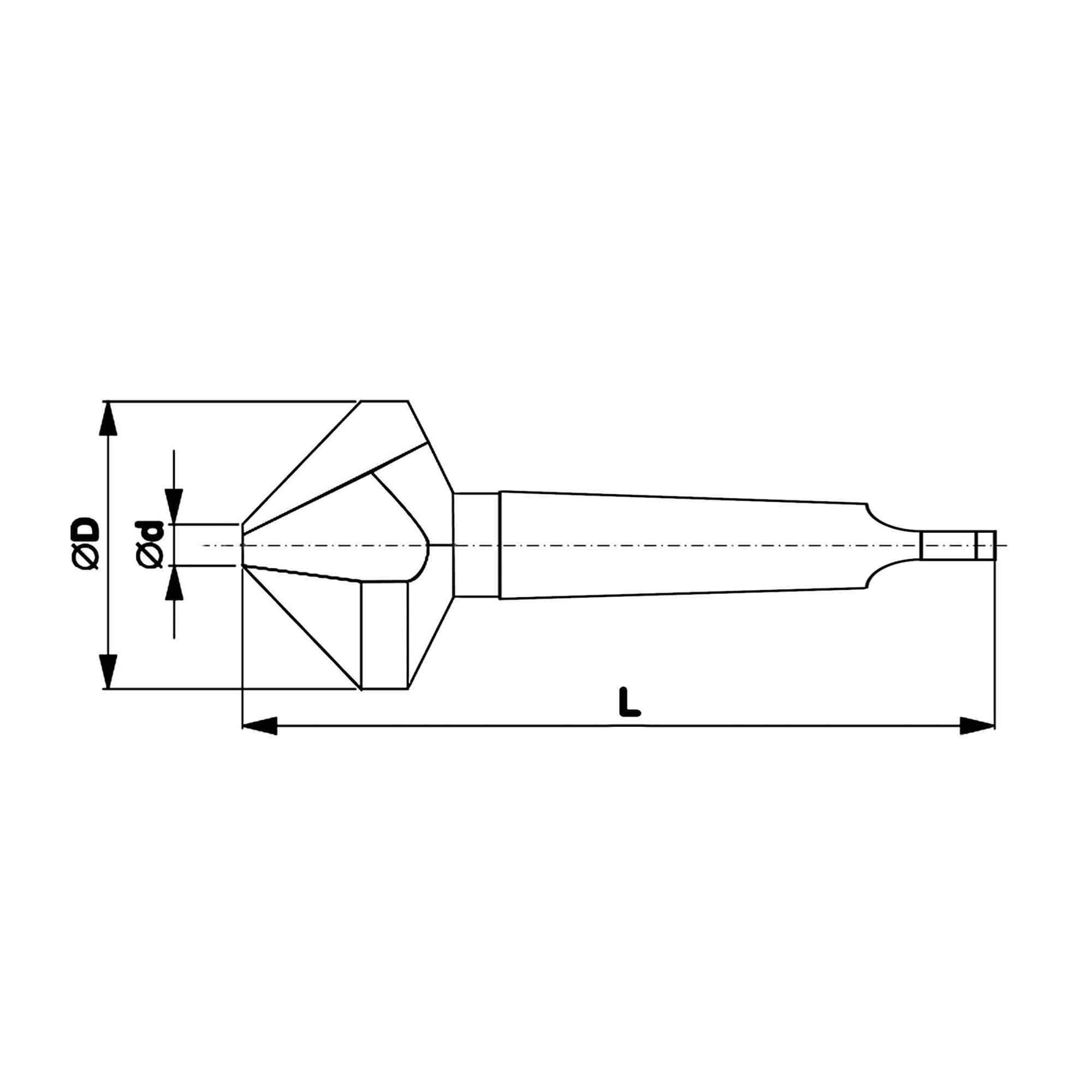 Зенковка по металлу Ruko 90° 40,0мм HSS-G 3z DIN335D L140мм KM3 102138