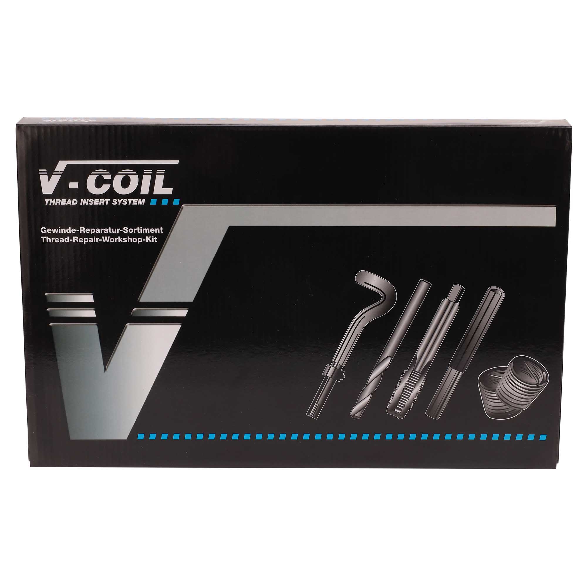 Набор для восстановления резьбы BSF 1/4" -1/2" 115пр V-Coil Volkel 04187