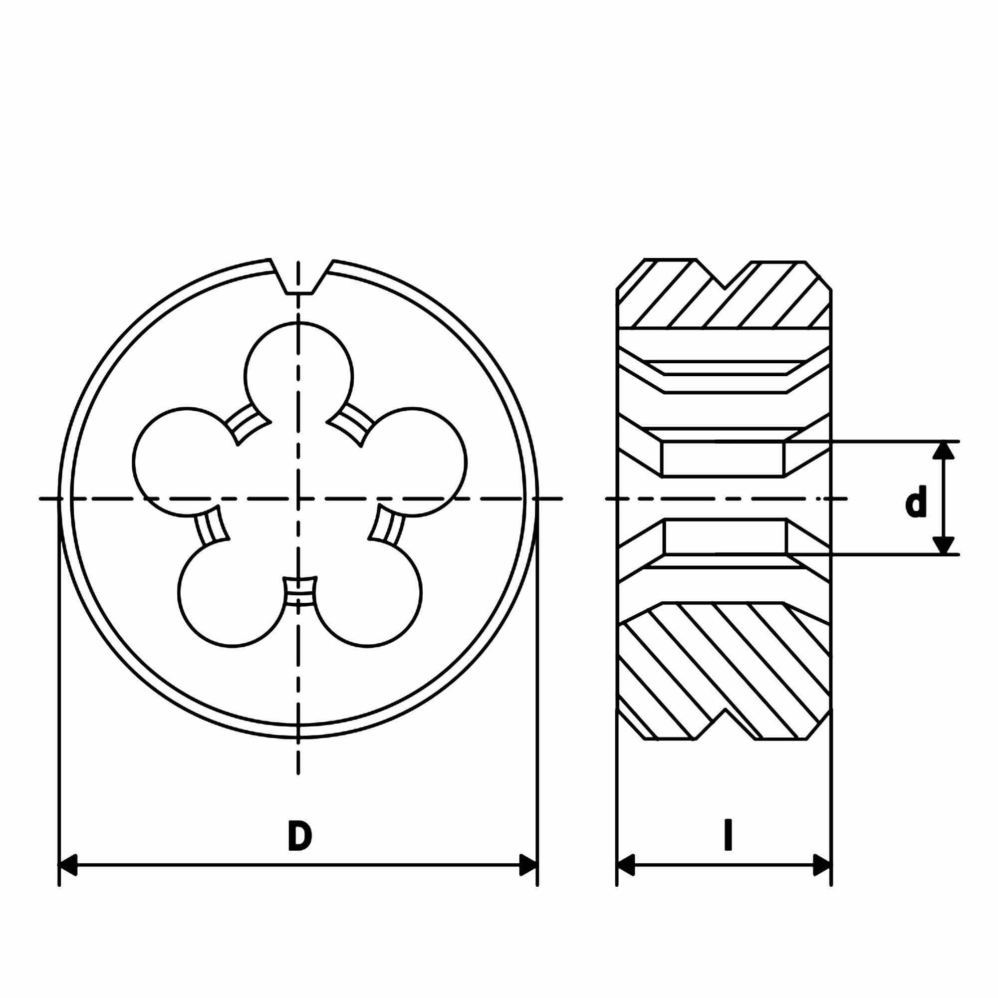 Плашка H-Tools М12х1,75 CrV DIN EN 22568 6g 38х14мм 210120HT