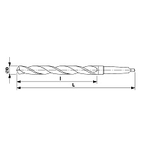 Сверло по металлу к/х 20,25x243/145мм DIN345 HSSE-Co5 KM2 135° h8 6xD H-Tools 1086-12025