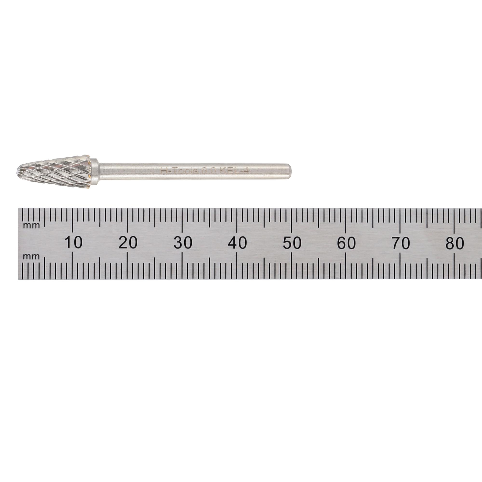 Бор-фреза твердосплавная H-Tools L(KEL) 6,0x12x38x3мм HM 116259HT