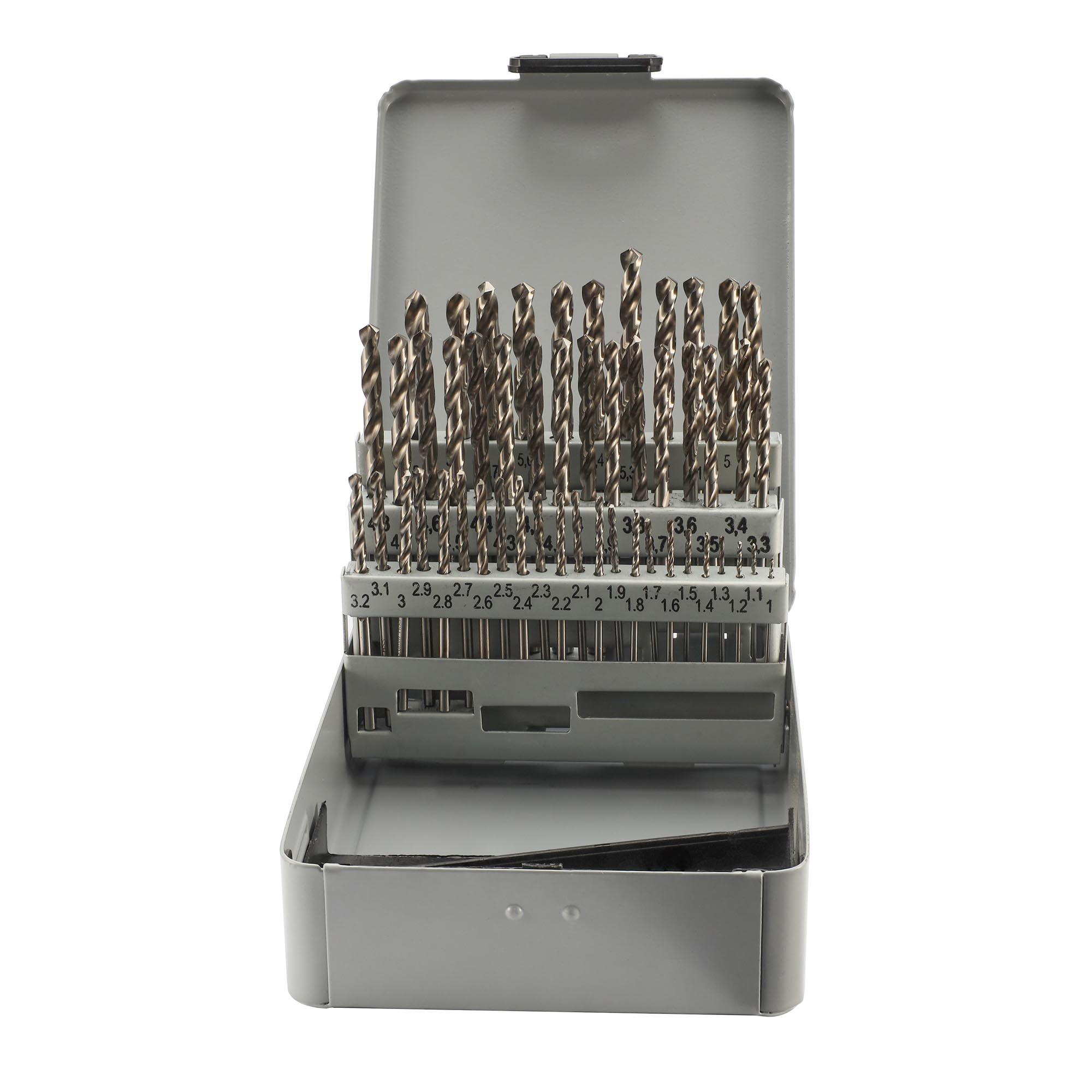 Набор сверл по металлу H-Tools 1-5,9мм 50шт HSS-G135° DIN338 08343400