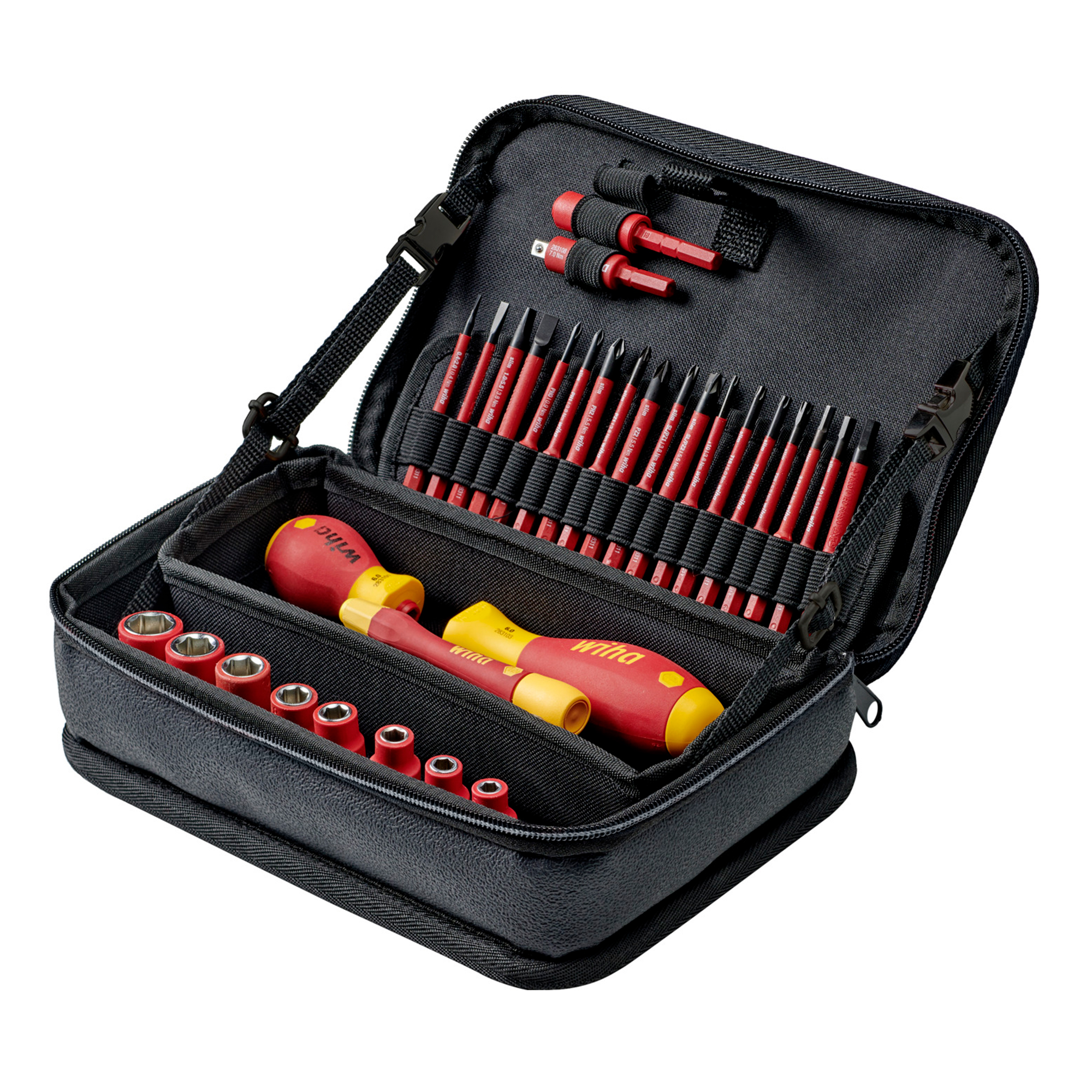 Отвертка диэлектрическая с набором бит SlimVario Electric 31пр Wiha 7209N 43465