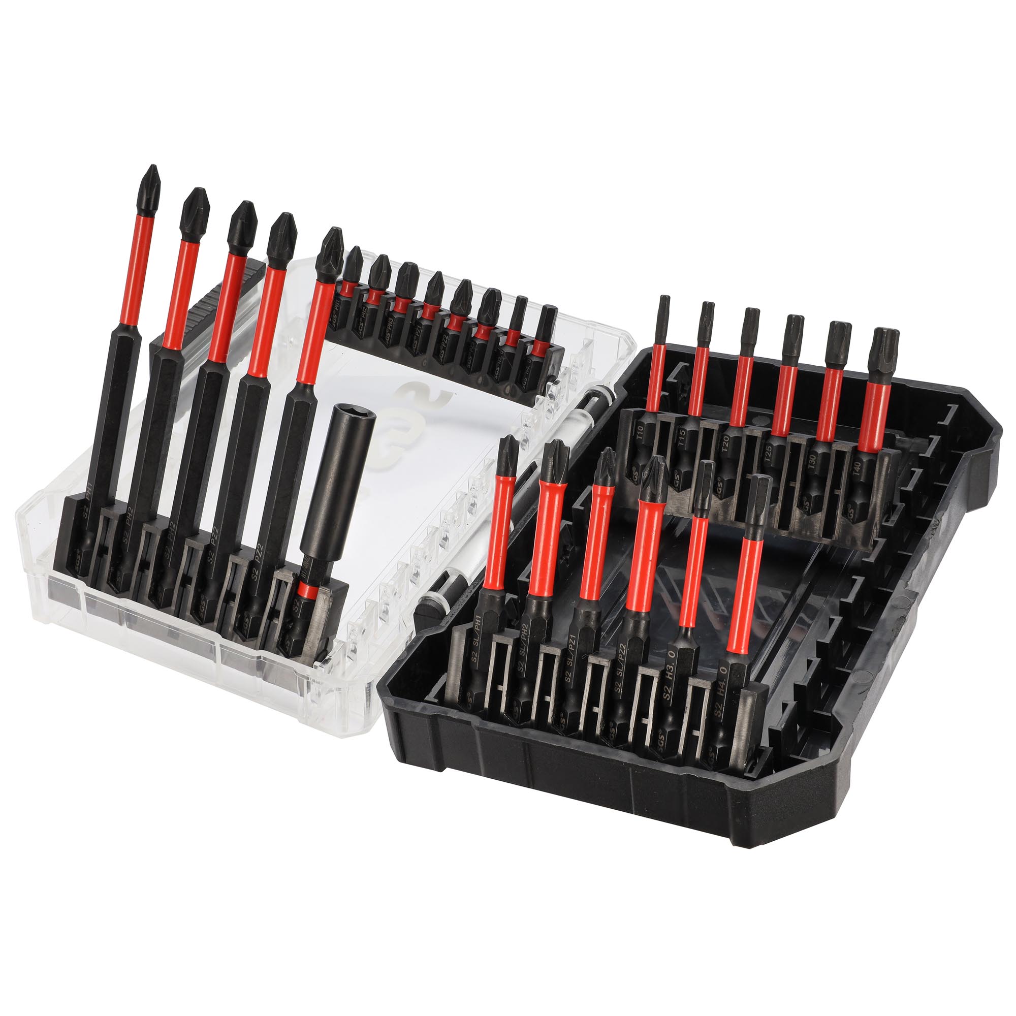 Набор ударных бит SGS PH/PZ/TORX/HEX/PLUS-MINUS S2 26шт SGS63-26C