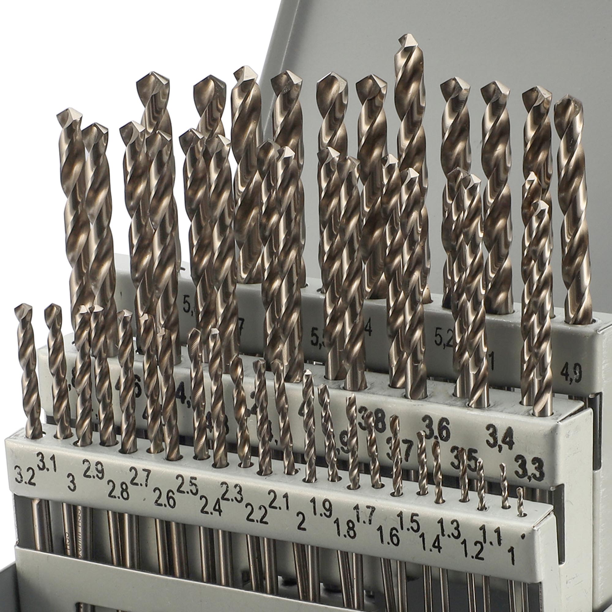 Набор сверл по металлу H-Tools 1-5,9мм 50шт HSS-G135° DIN338 08343400