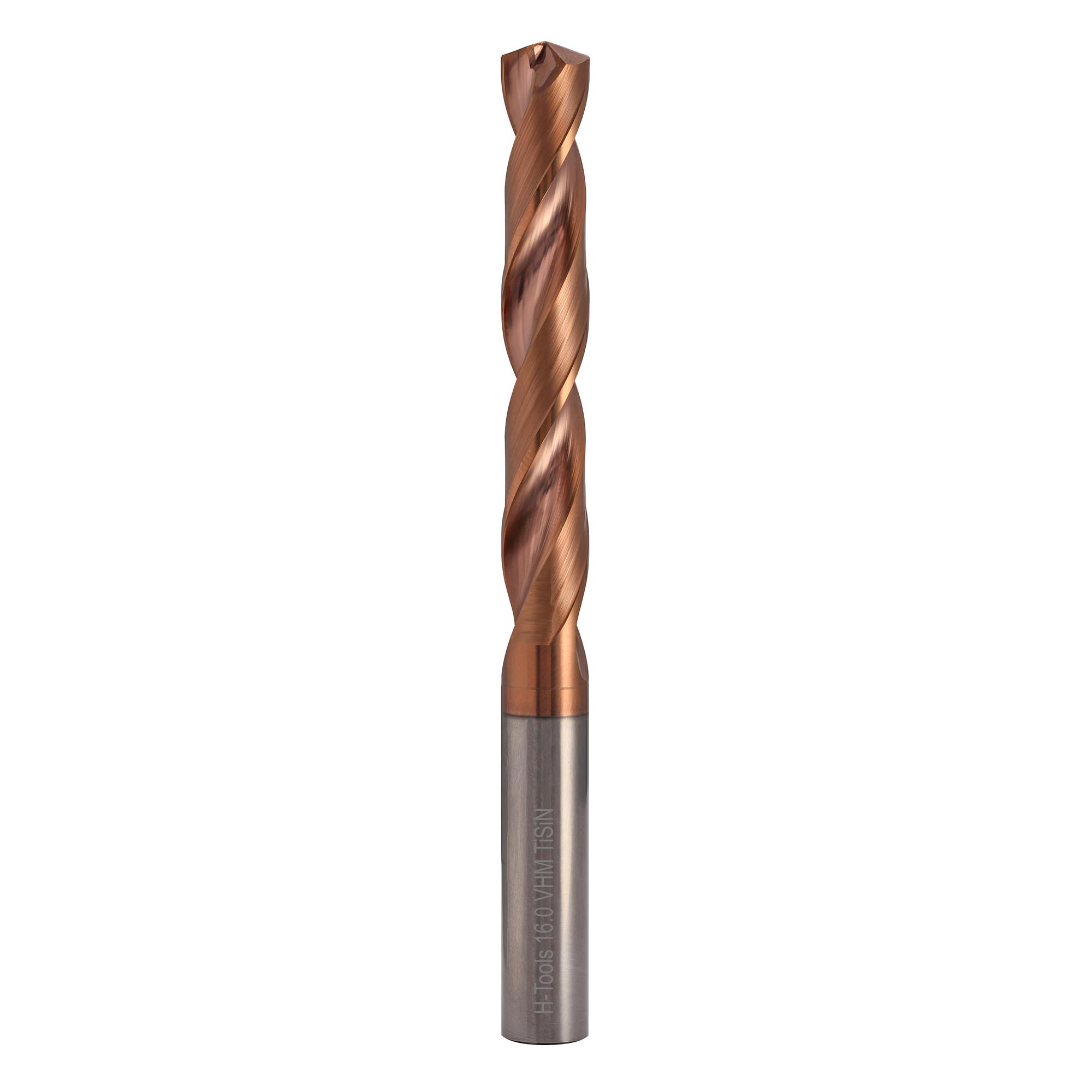 Сверло твердосплавное по металлу H-Tools 16,0x90/152мм VHM TiSiN h8 140° 8140-1160