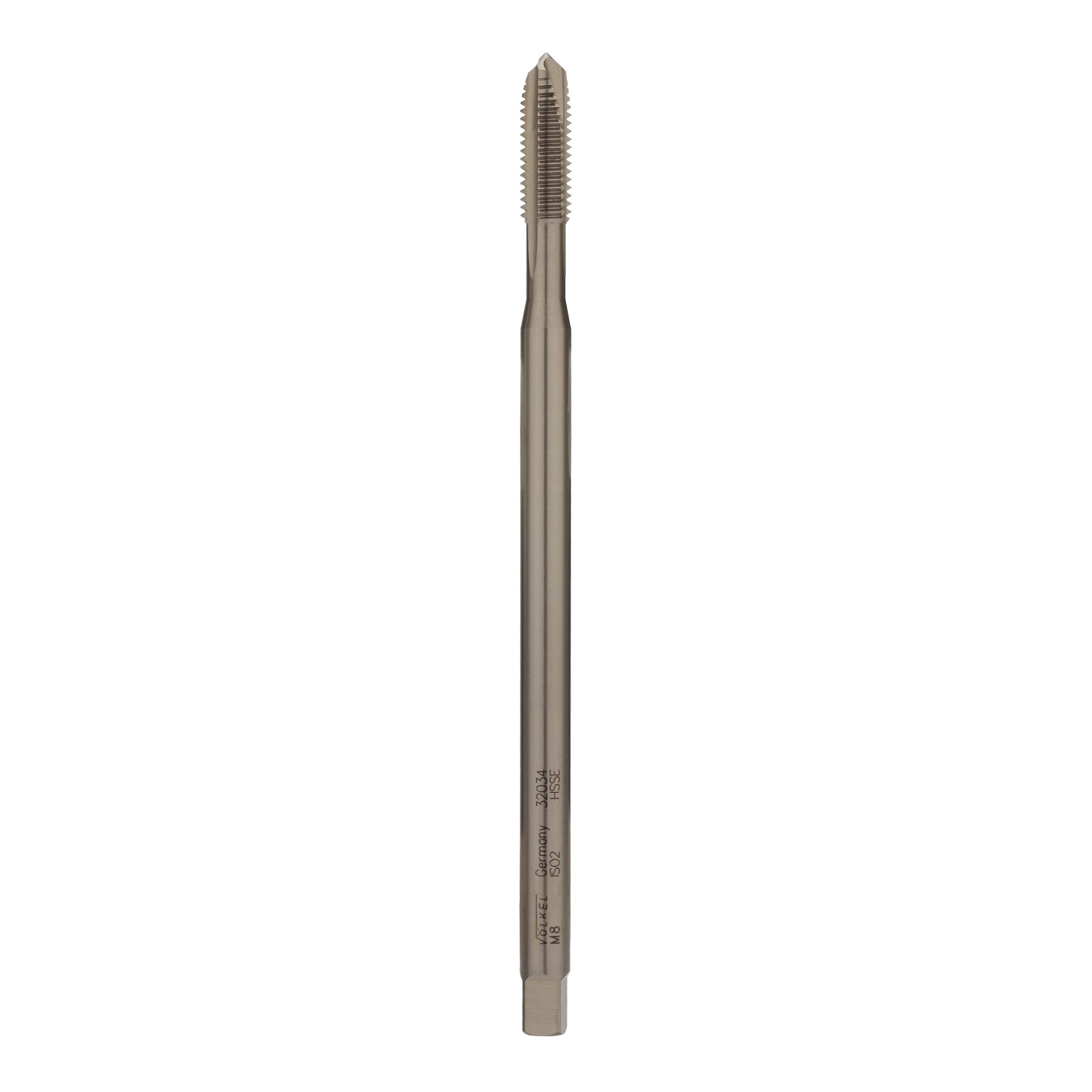 Метчик удлиненный машинный Volkel М8х1,25 DIN371XL 150мм HSSE 6h B/4-5P 32034