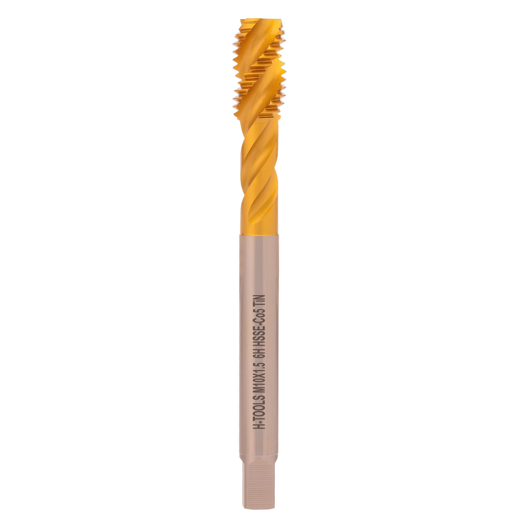 Метчик винтовой машинный H-Tools М10х1,5 DIN376 HSSE-TiN 6h C/2-3P R45 513X01-D2-0100