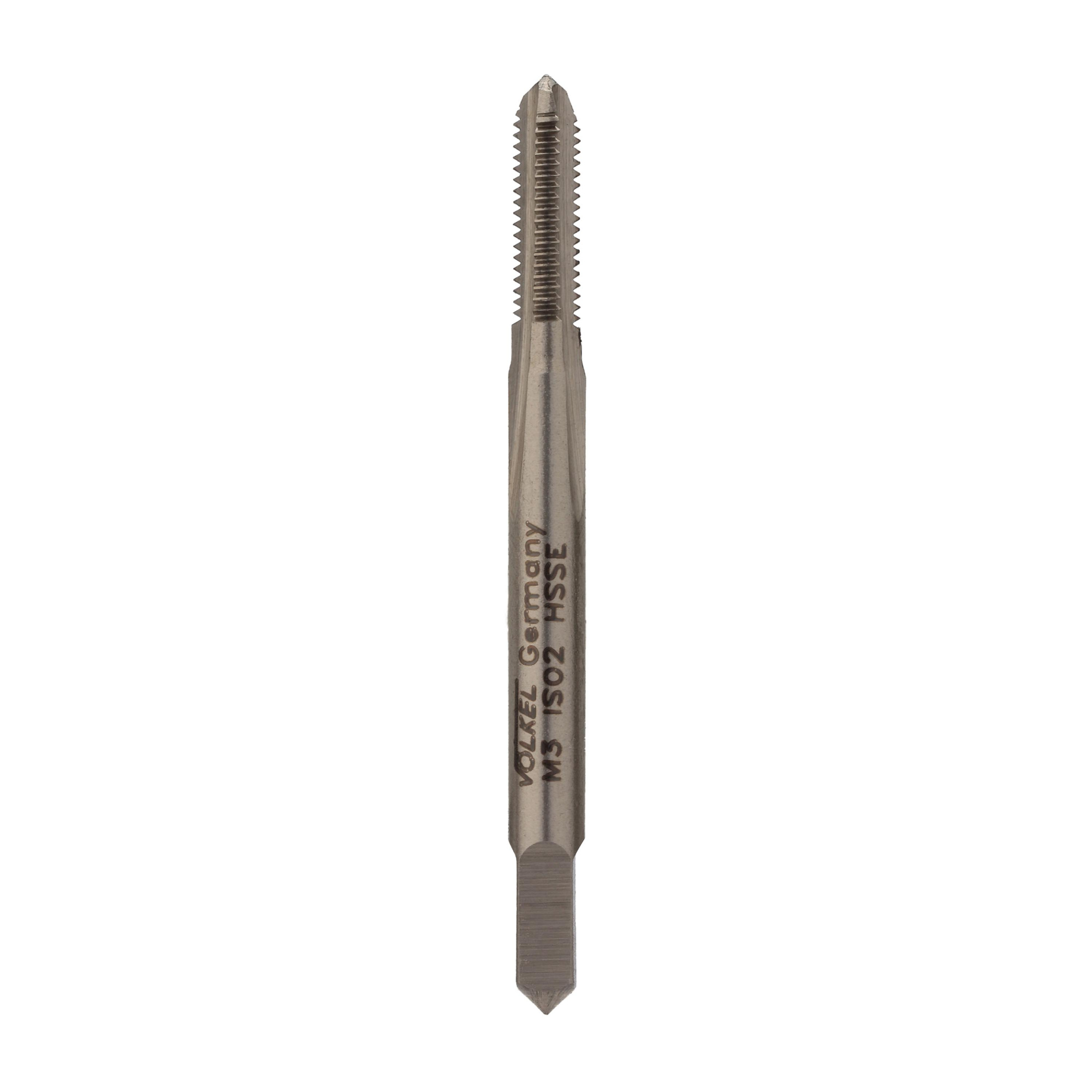 Метчик Volkel HSSE DIN352 6h метрическая резьба М3х0,5 №3 57326-3